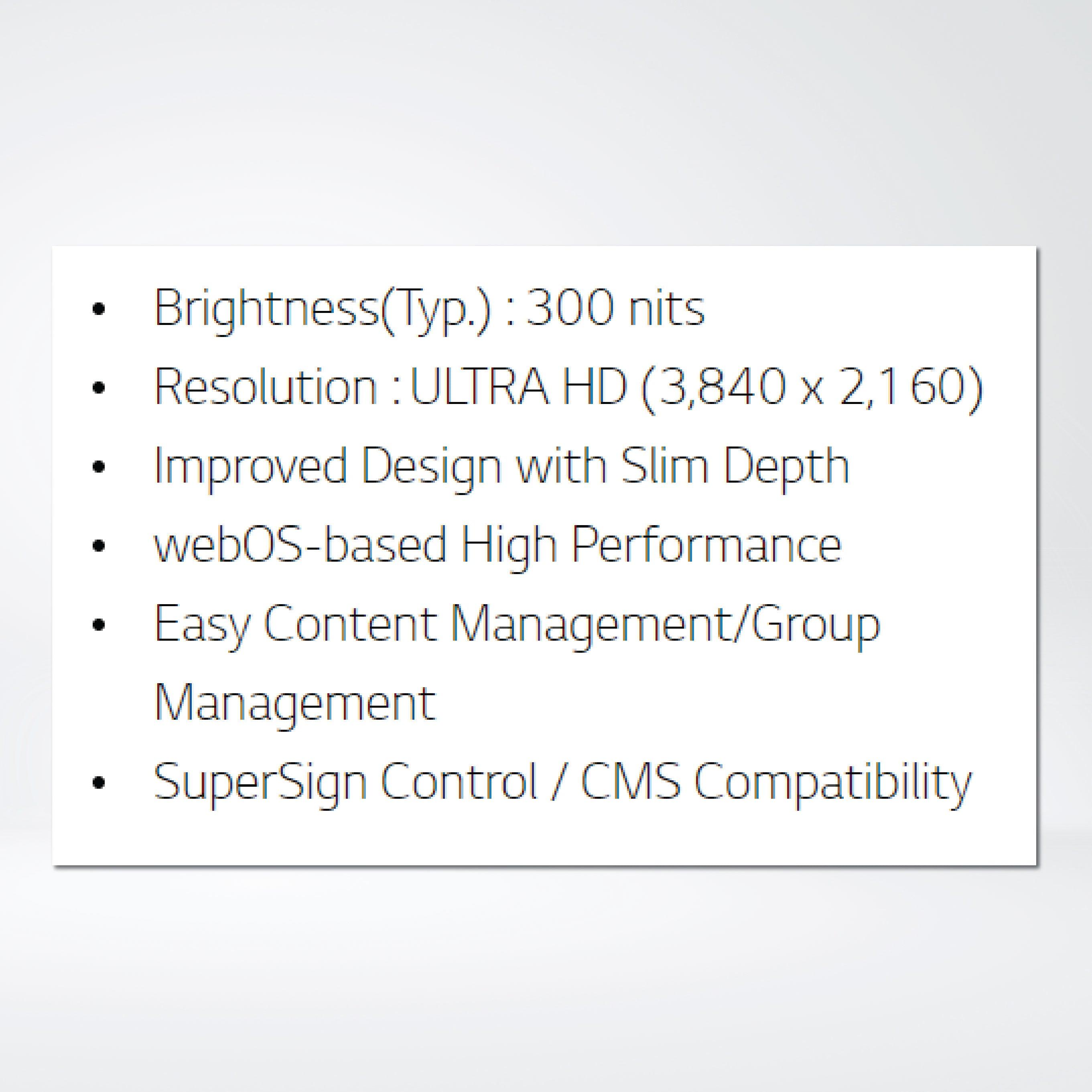 43UR640S 43” 300 nits UHD TV Signage - Riverplus