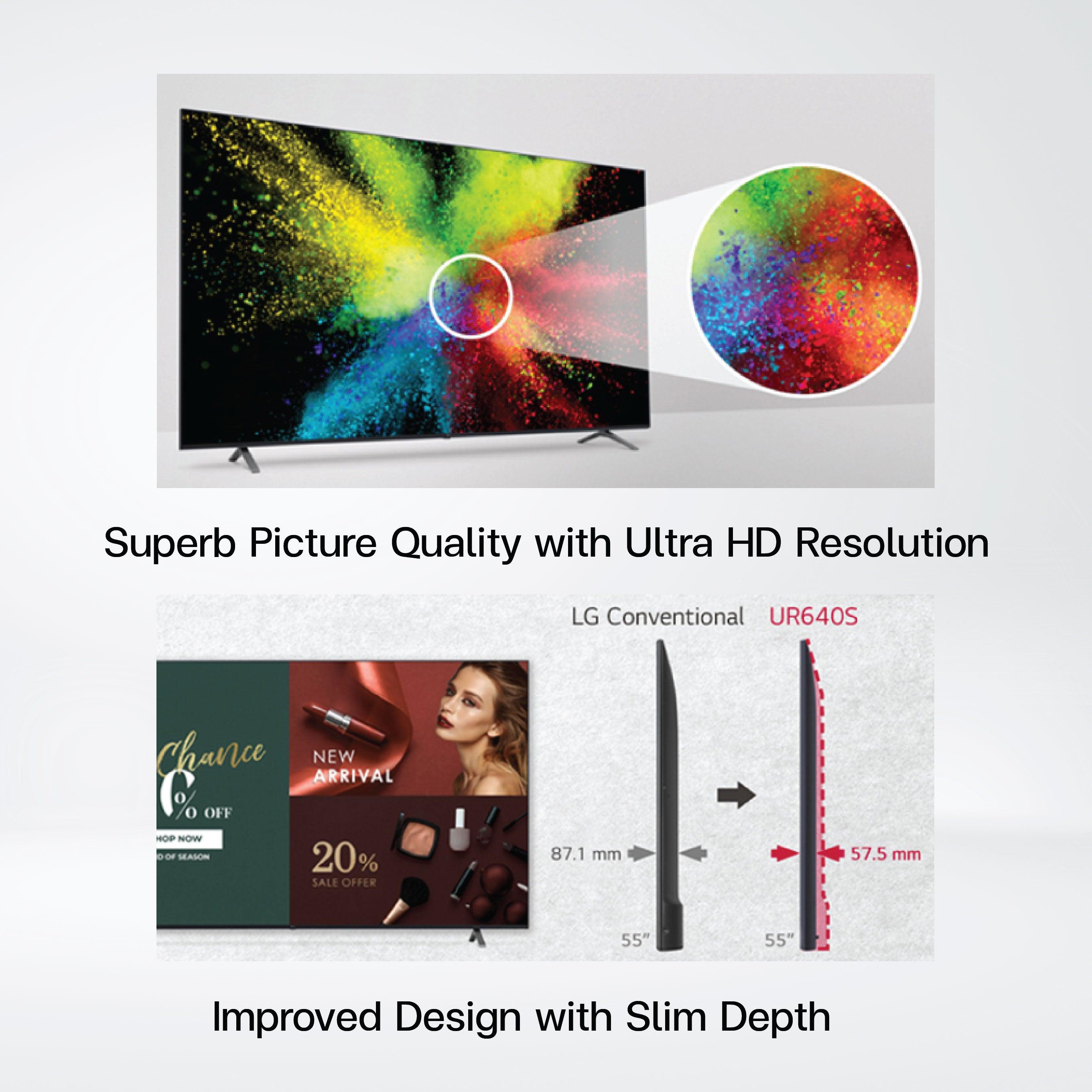 43UR640S 43” 300 nits UHD TV Signage - Riverplus