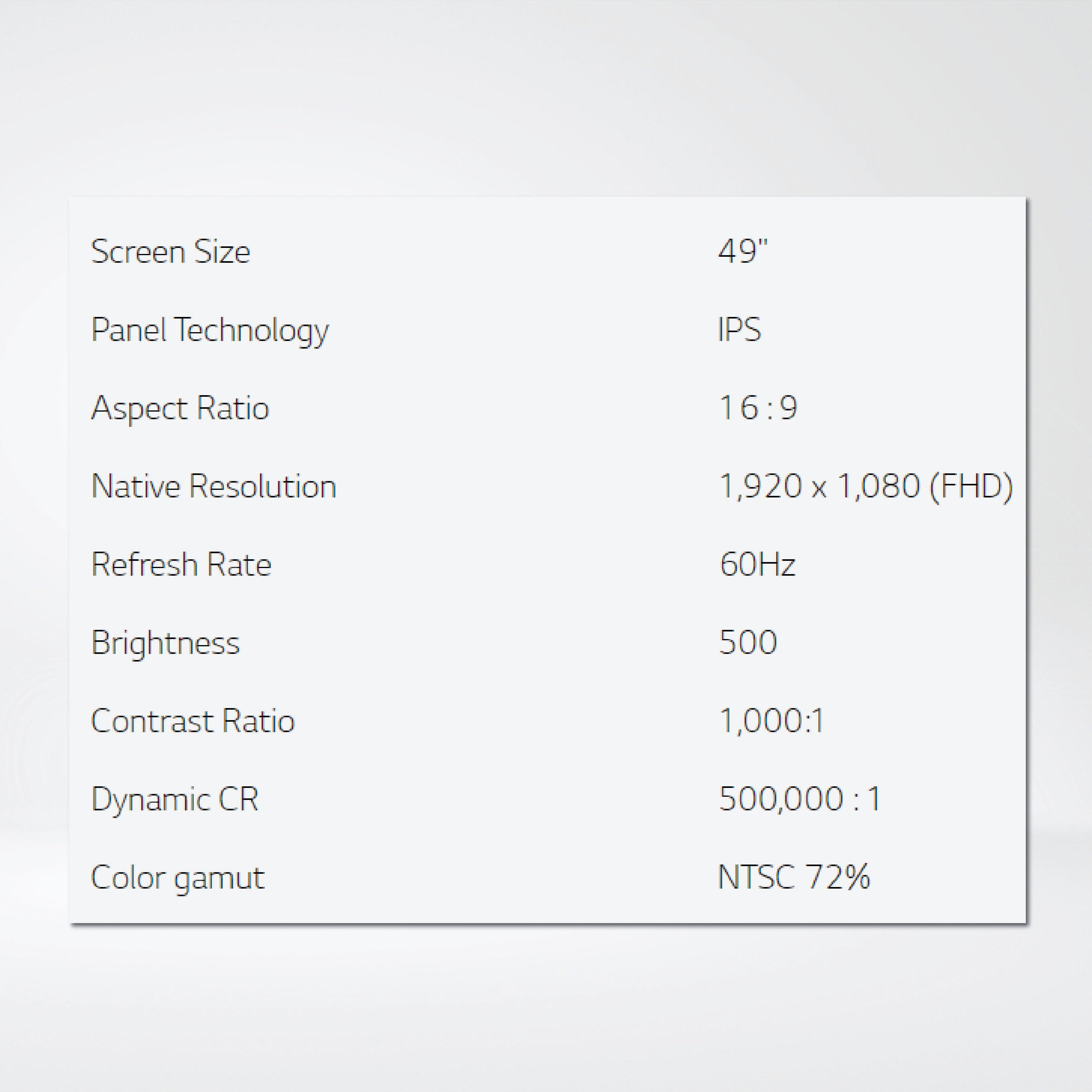 49VL5PJ 49" 500 nits FHD Slim Bezel Video Wall - Riverplus