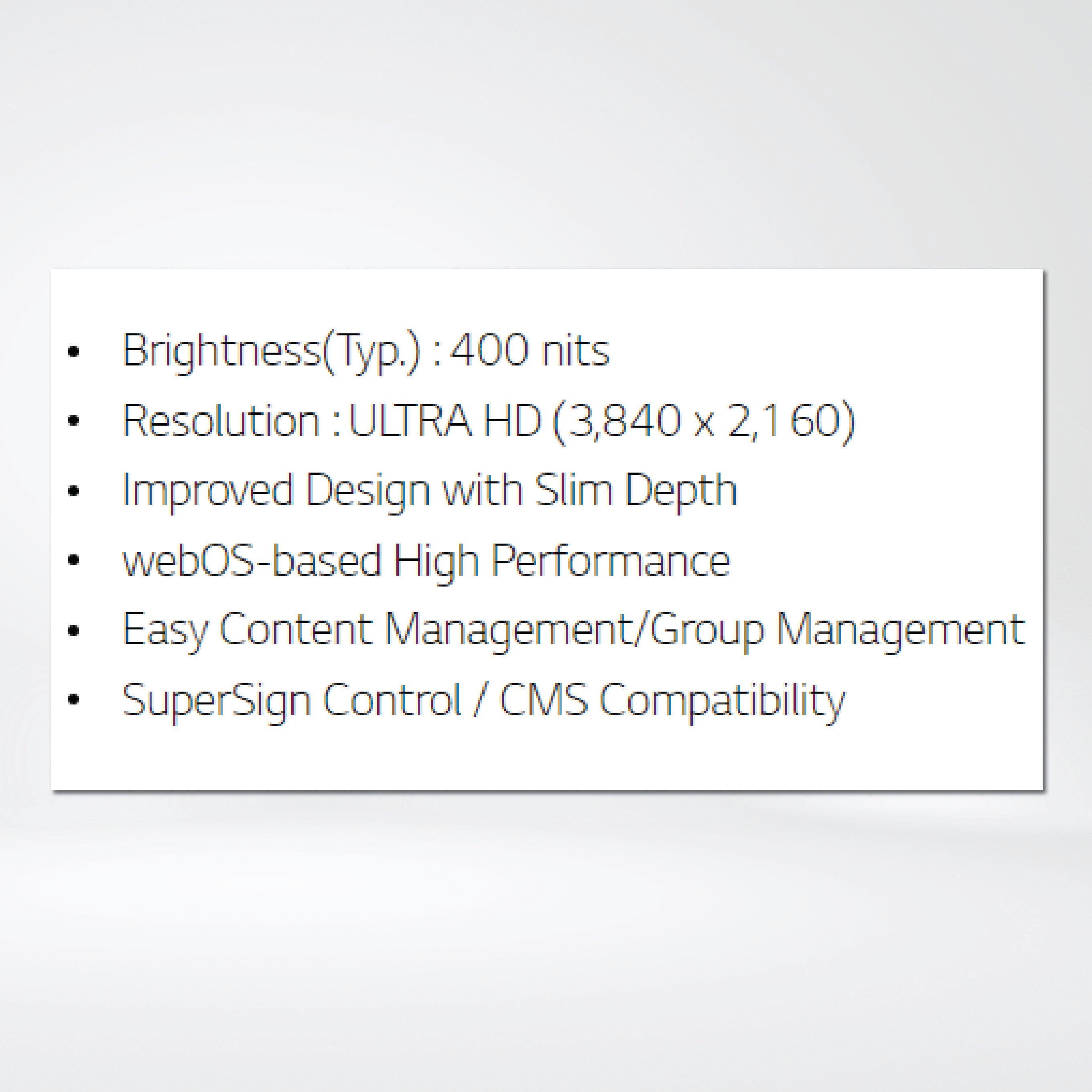 50UR640S 50" 400 nits UHD TV Signage - Riverplus