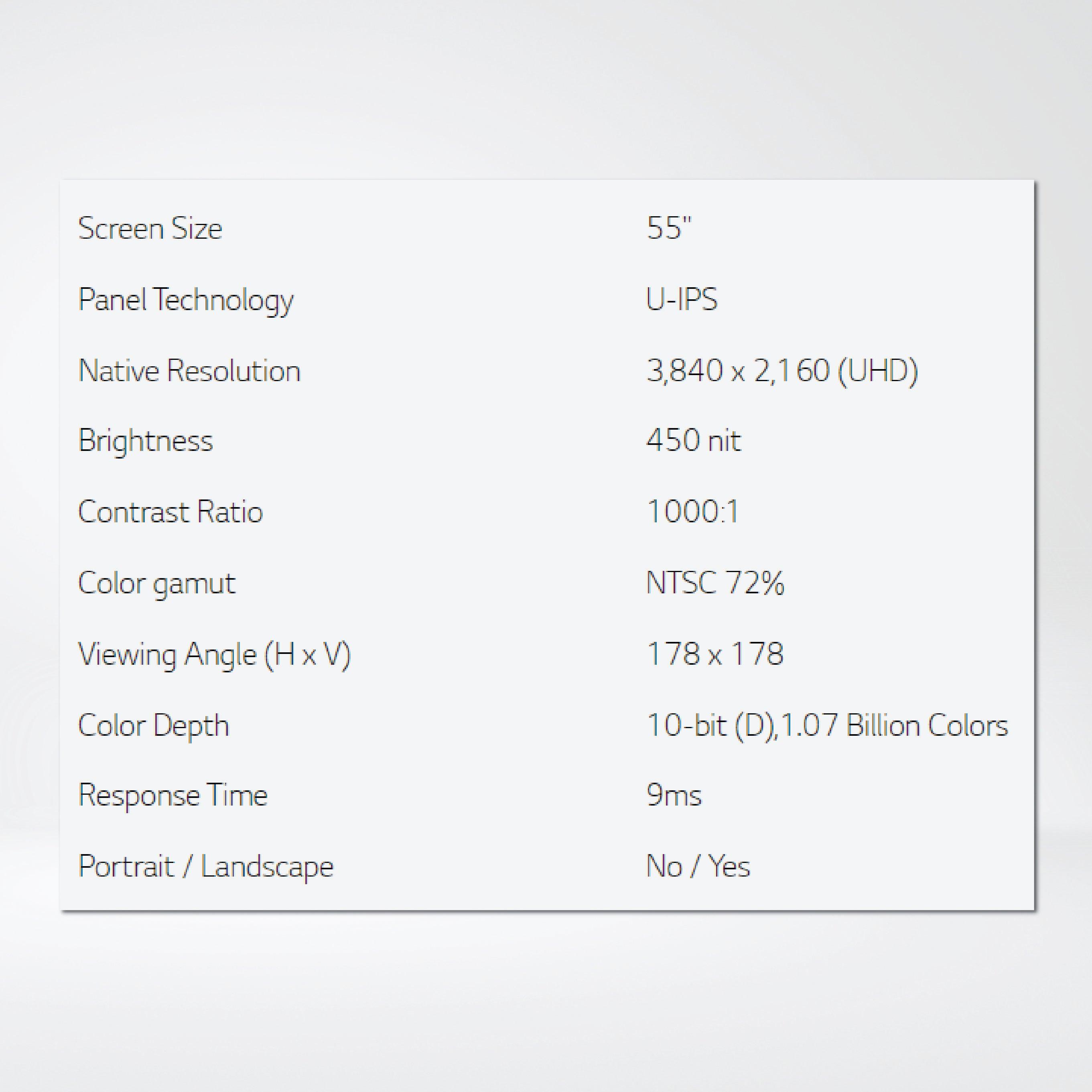 55CT5WJ 55" 450 nit One:Quick Works - Riverplus