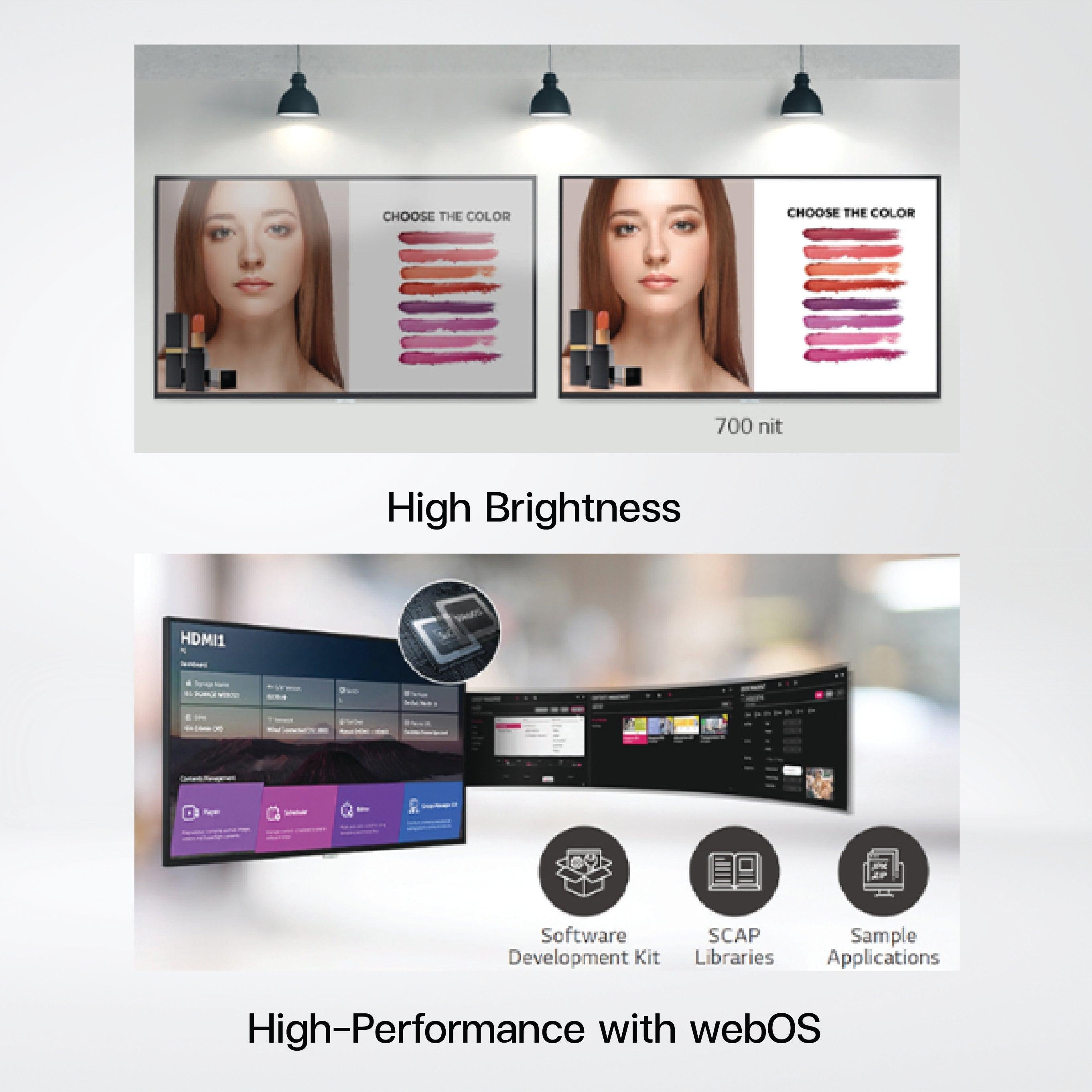 55UH7J-H 55" 700 nit New High Haze UHD Standard Signage - Riverplus