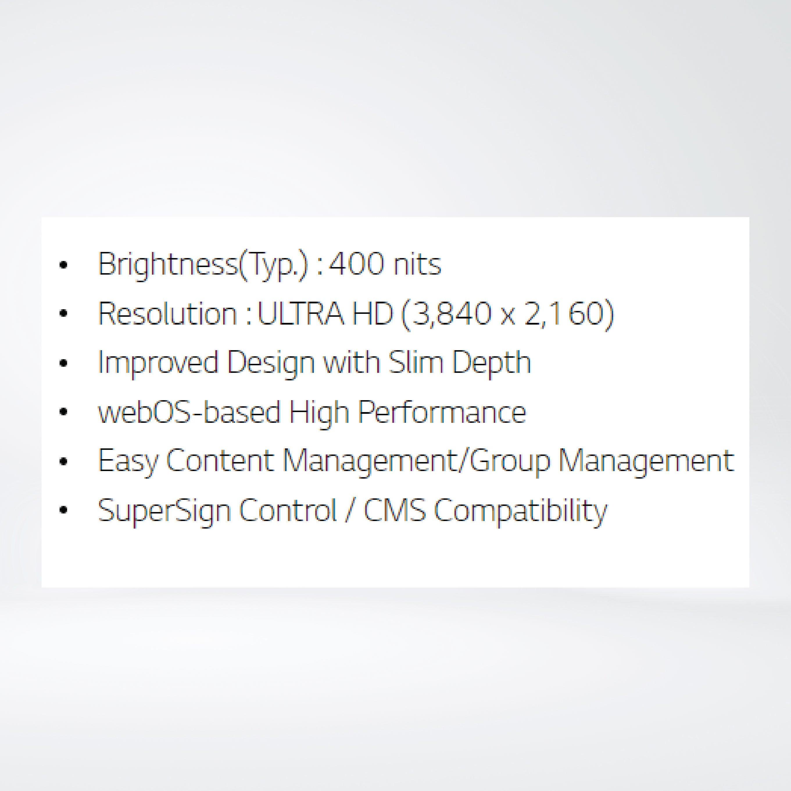 55UR640S 55" 400 nits UHD TV Signage - Riverplus