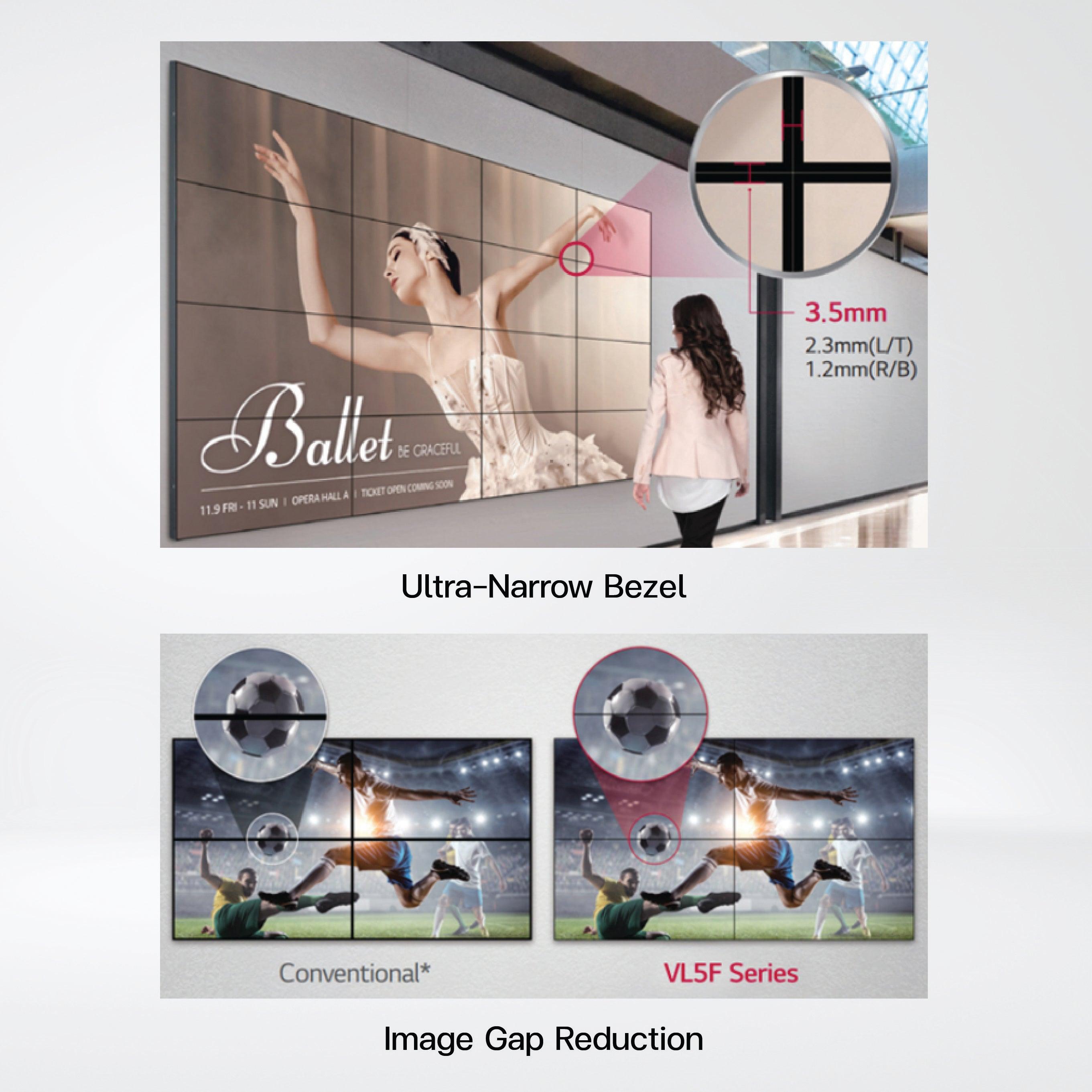 55VL5F-A 500 nits FHD Slim Bezel Video Wall - Riverplus