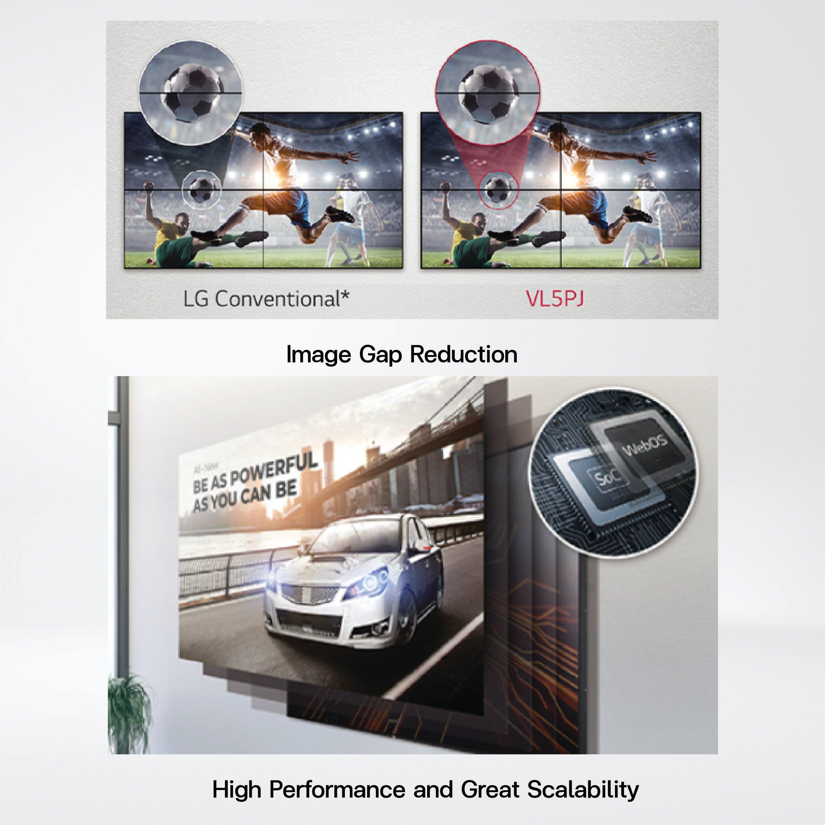 55VL5PJ 55" 500 nits FHD Slim Bezel Video Wall - Riverplus