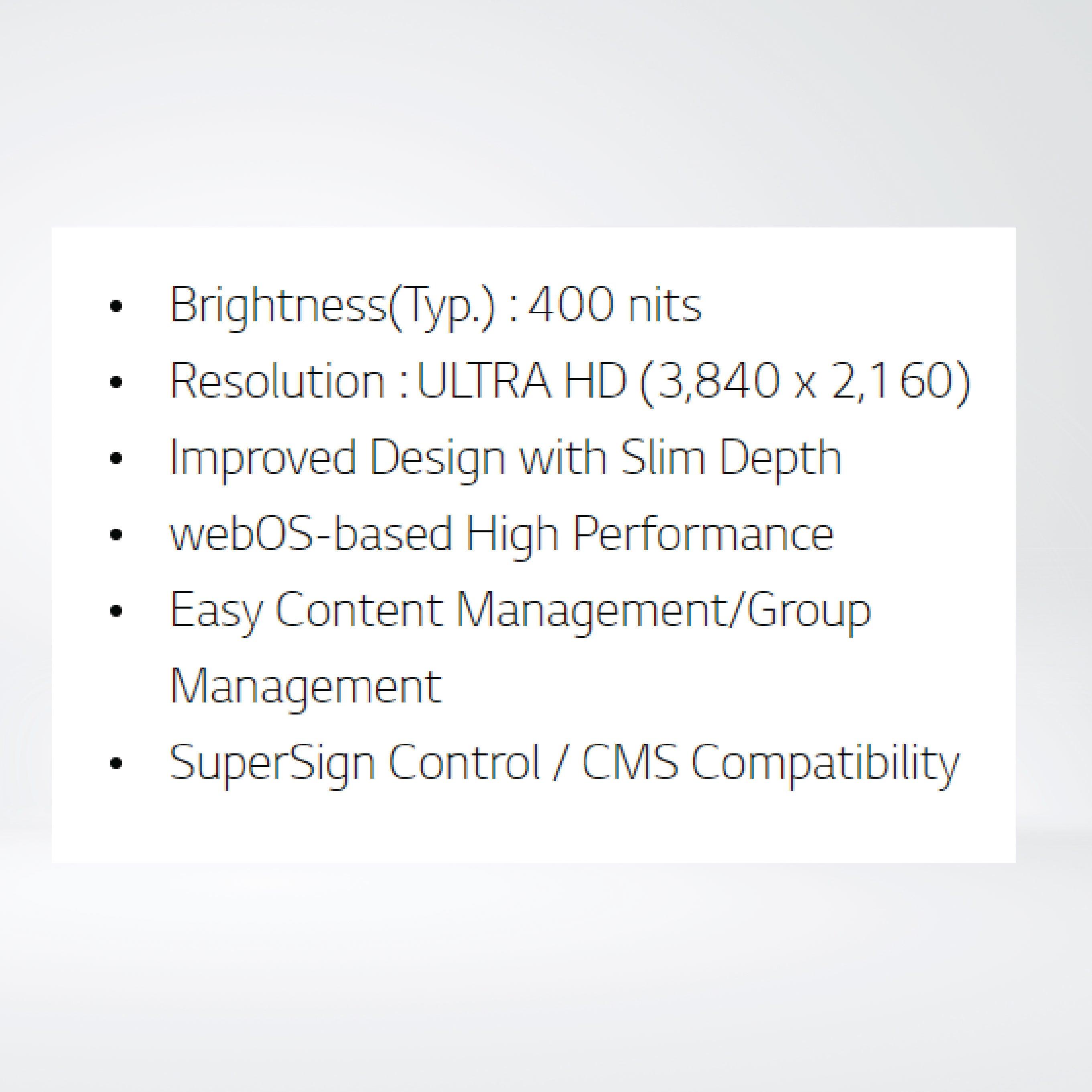 65UR640S 65" 400 nits UHD TV Signage - Riverplus