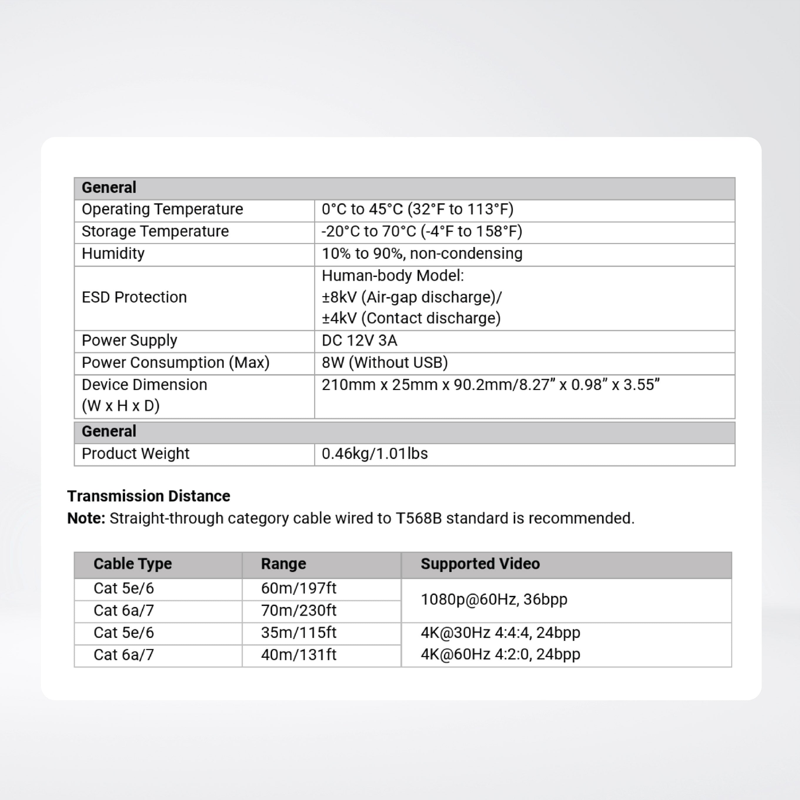 DSCV-70-RX HDBaseT 2.0 Receiver with USB and Audio De-embedding