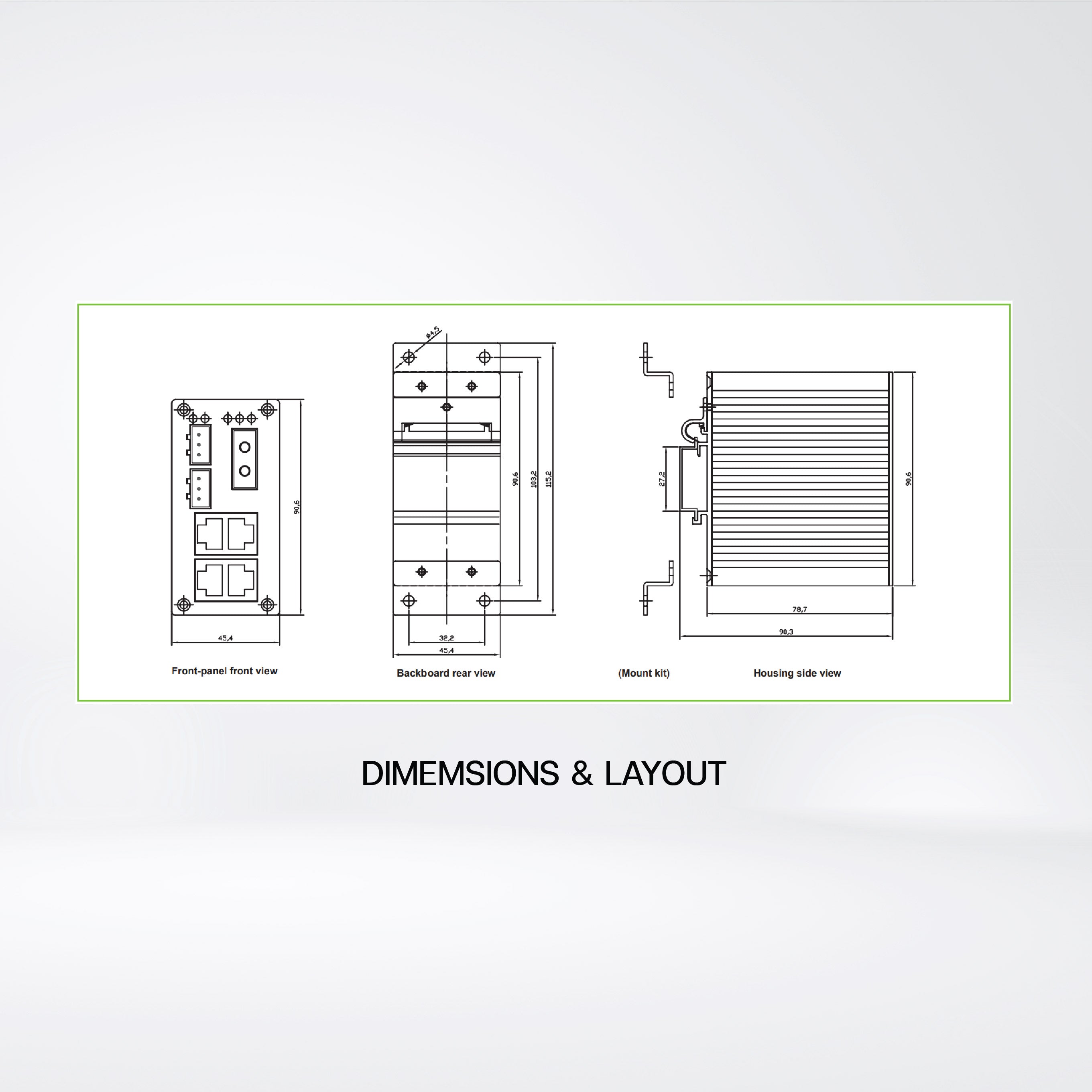 EH2305-1FS Industrial 5-Port Unmanaged Fast Ethernet Switch with Optical Fiber