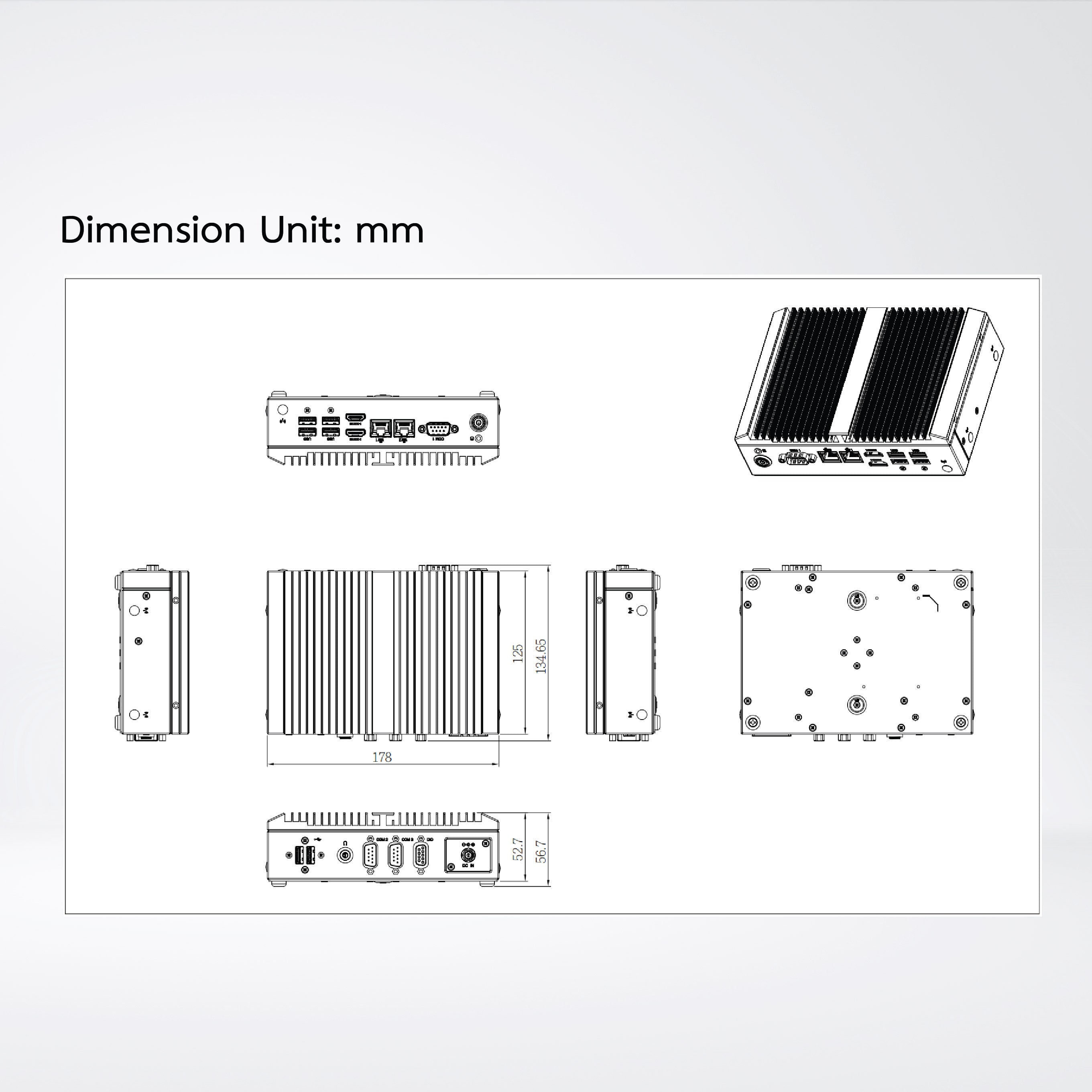 QBiX-Pro-RPLA1335H-A2 Industrial PC i5-1335U Processor RAM16/SSD512GB