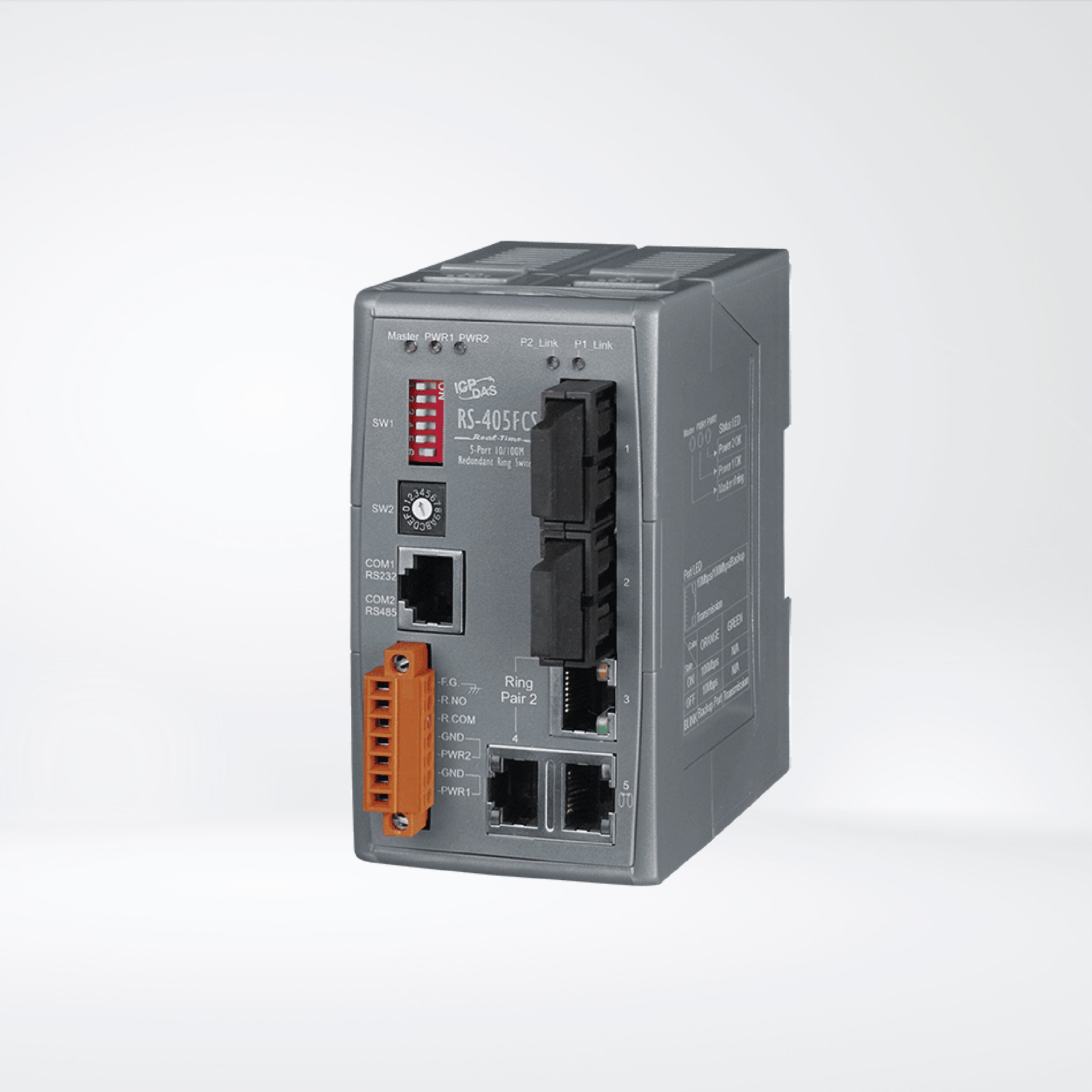 RS-405FCS 5-Port Real-time Redundant Ring Switch