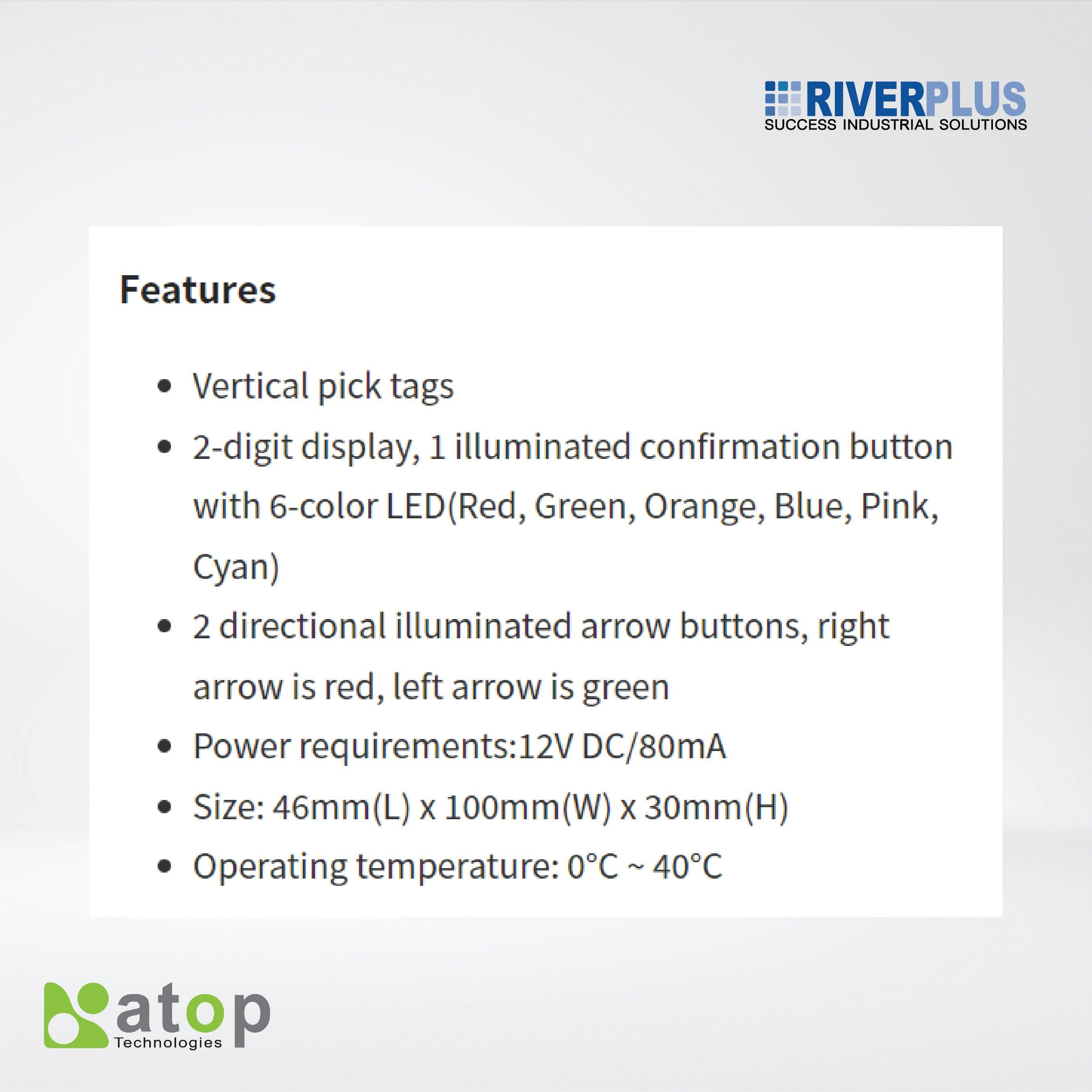 AT702V 2-Digit,Vertical & Directional Pick Tag - Riverplus
