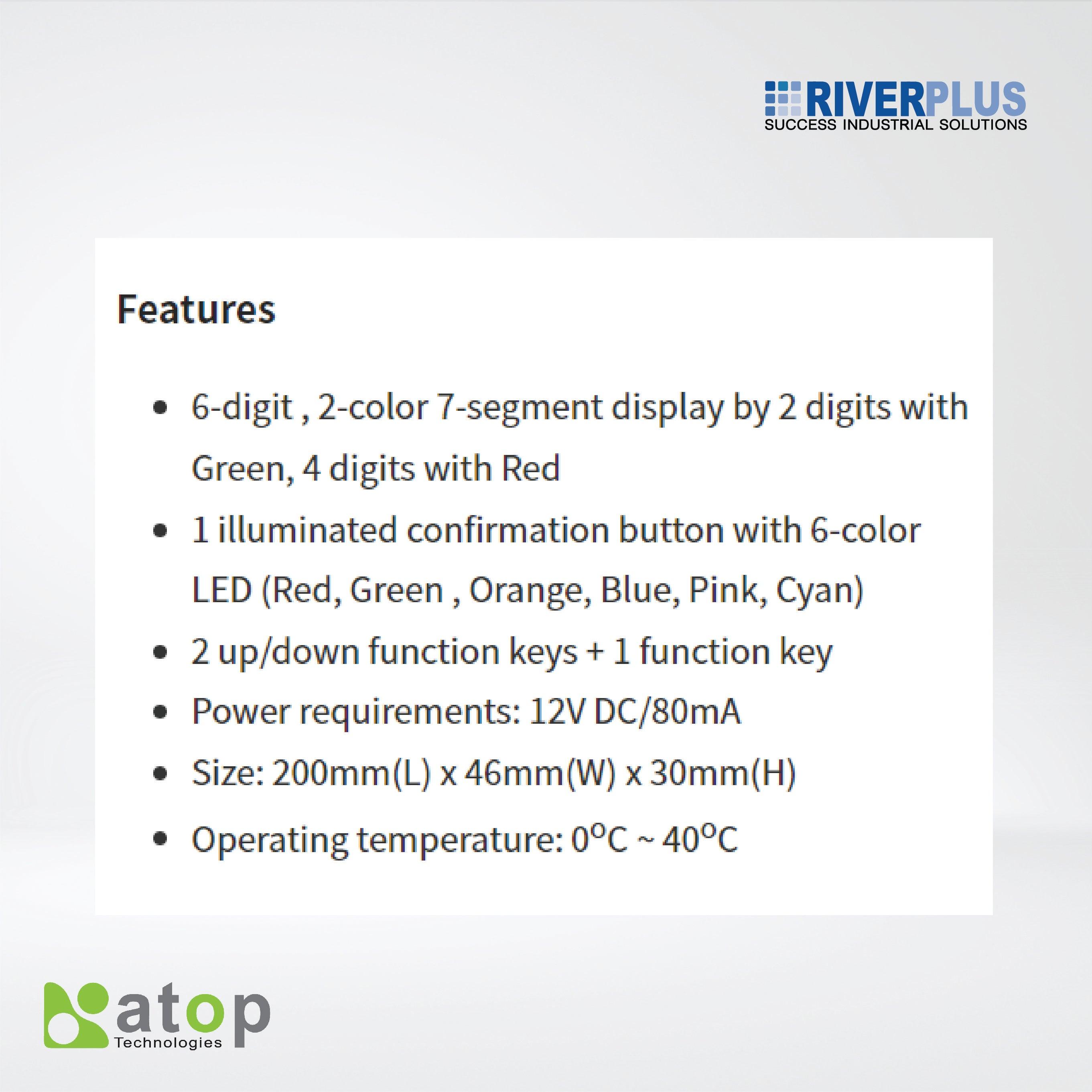 AT706-24-3K 6-Digit, 2 Color Display Pick Tag - Riverplus