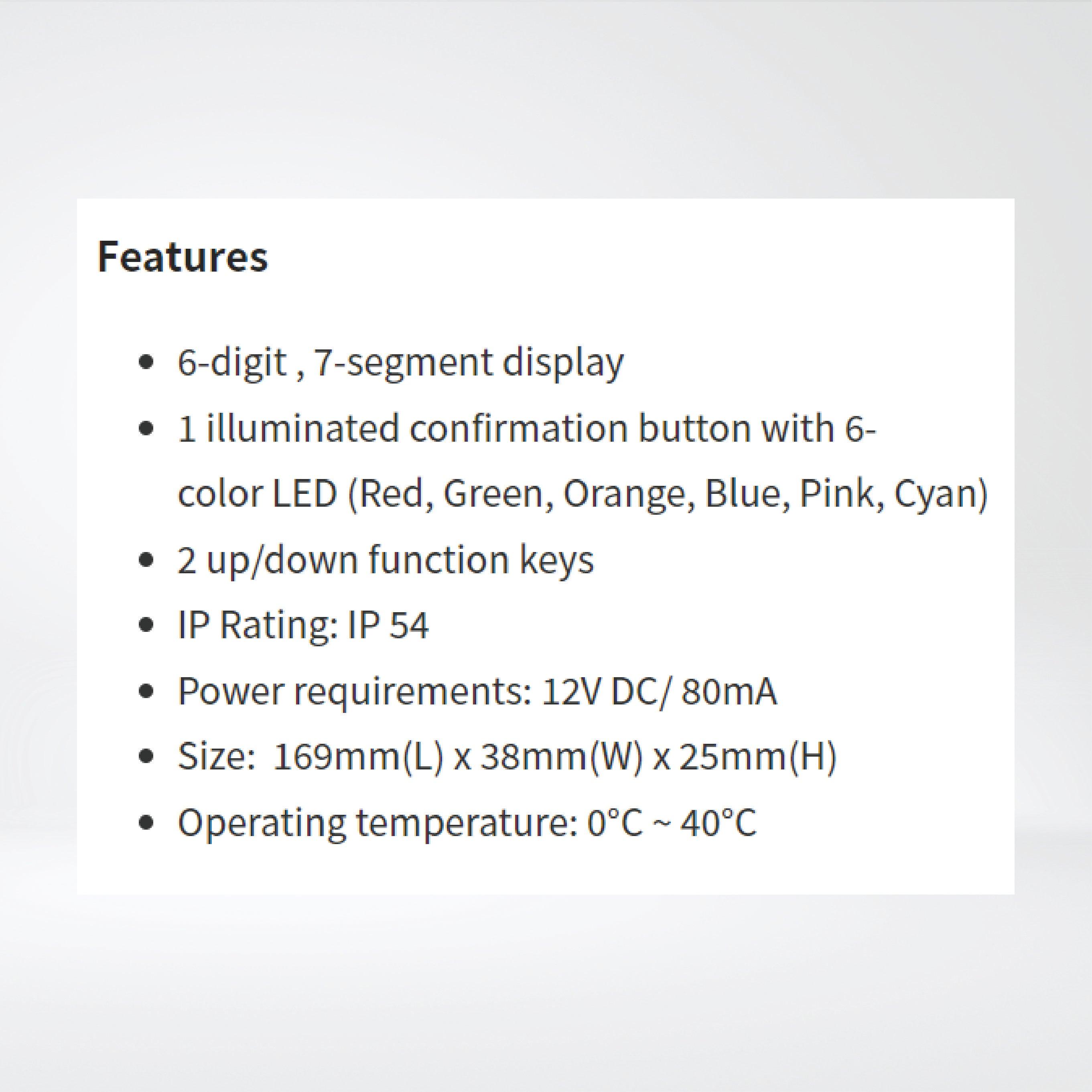 AT806 Waterproof 6-digit pick tag with 6-color LED - Riverplus