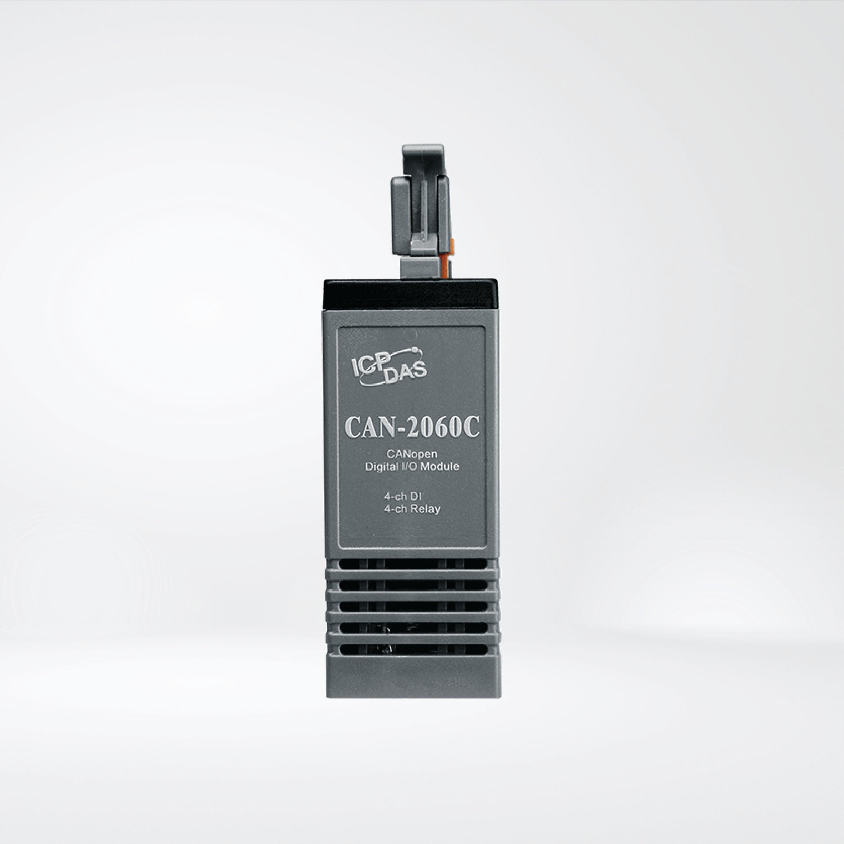 CAN-2060C CANopen Slave Module of 4-channel Isolated (Wet, Dry) DI, 4-channel Relay Output - Riverplus