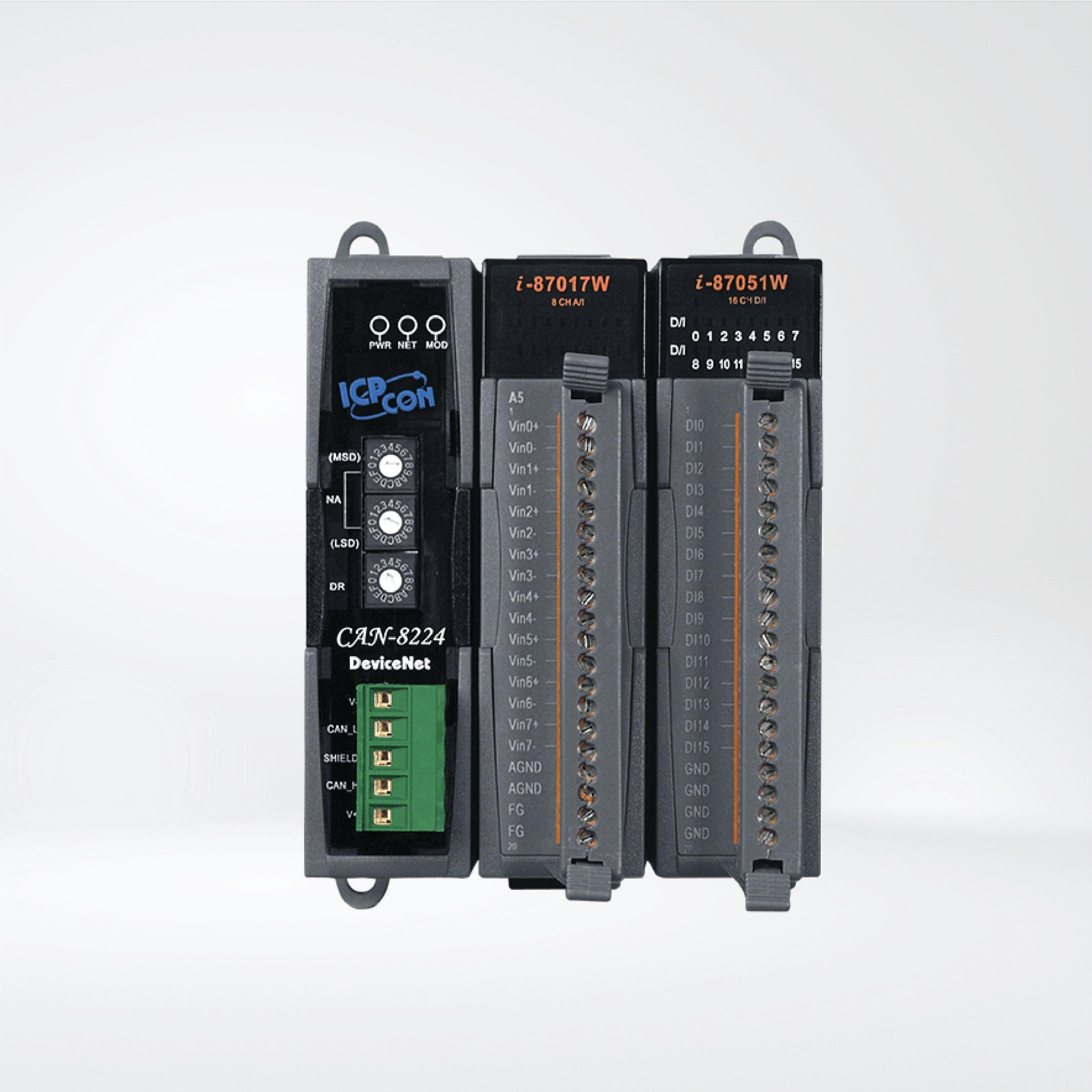 CAN-8224-G DeviceNet Remote I/O Unit with 2 I/O Slots - Riverplus