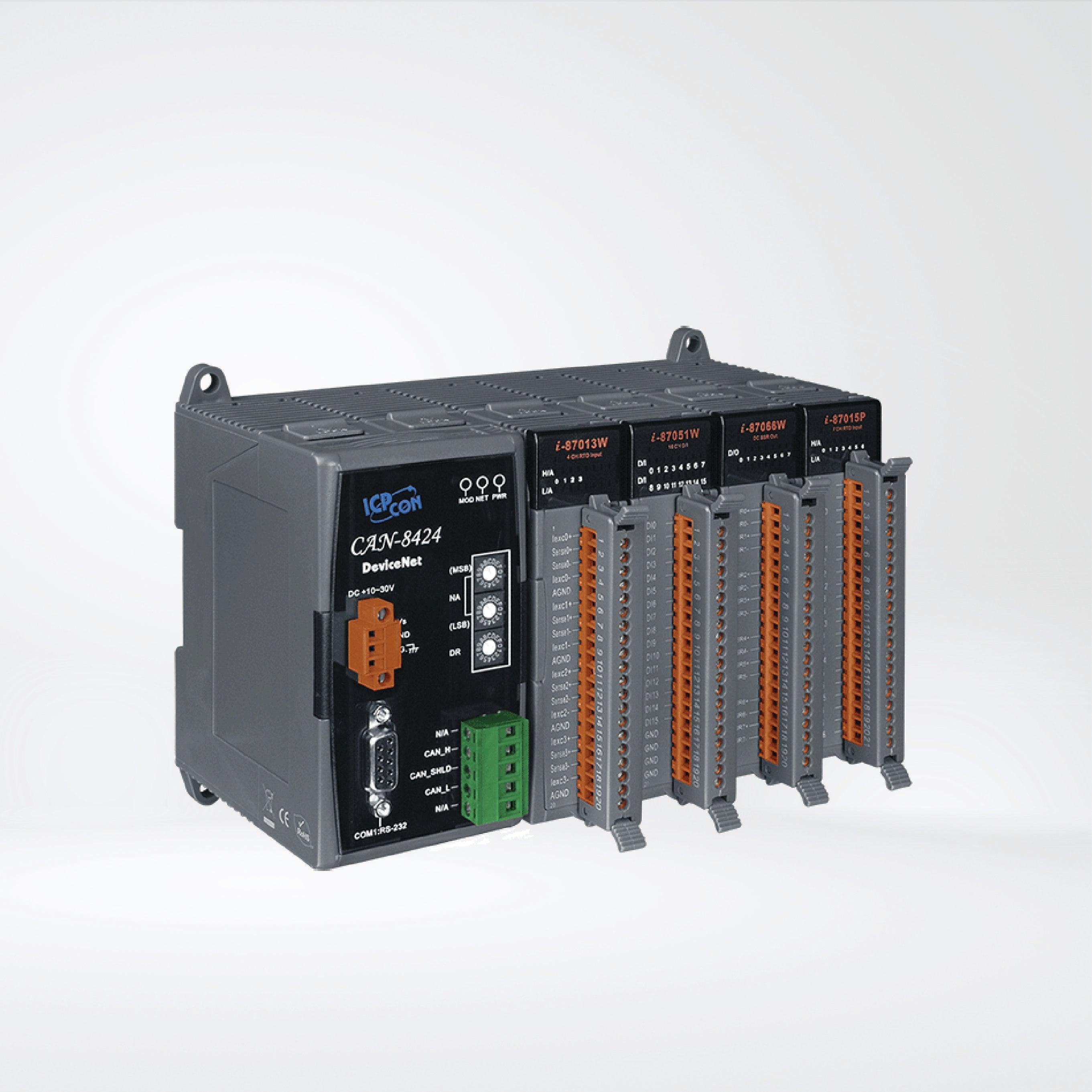 CAN-8424-G DeviceNet Remote I/O Unit with 4 I/O Slots - Riverplus