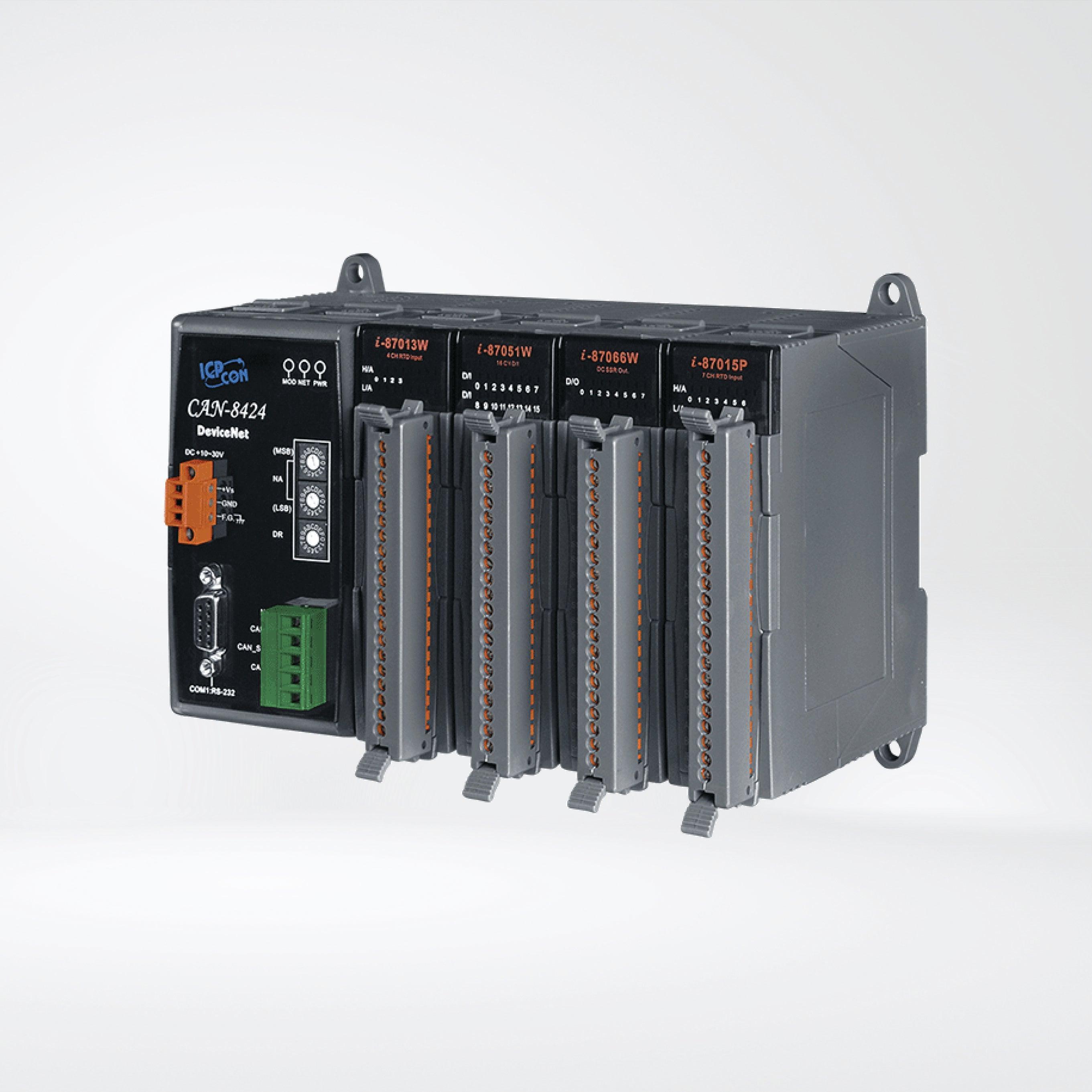 CAN-8424-G DeviceNet Remote I/O Unit with 4 I/O Slots - Riverplus