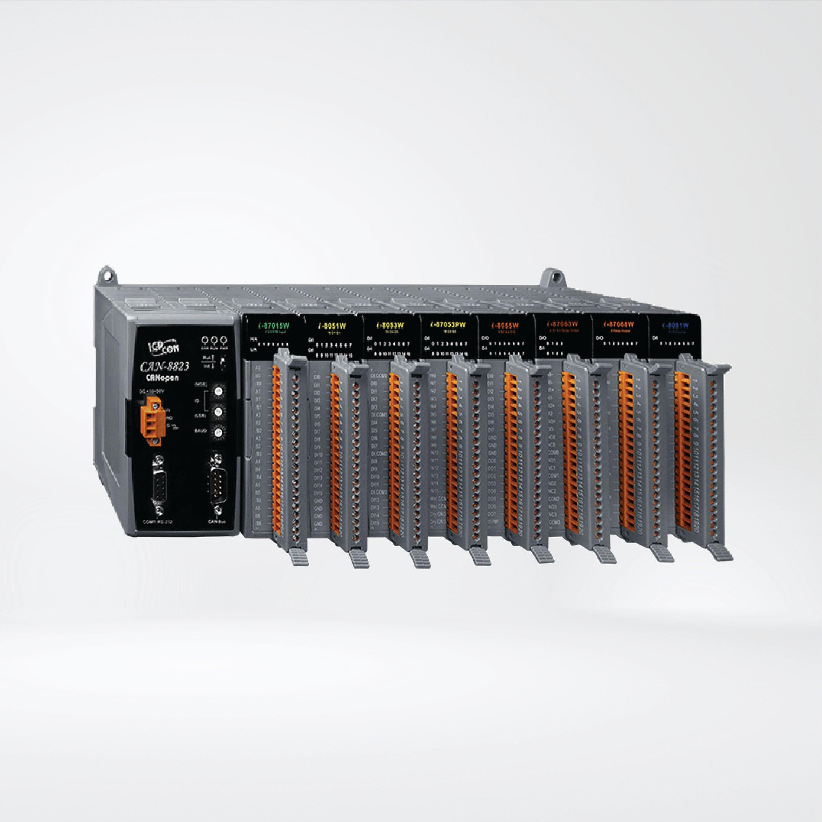 CAN-8823-G CANopen Remote I/O Unit with 8 I/O Slots - Riverplus