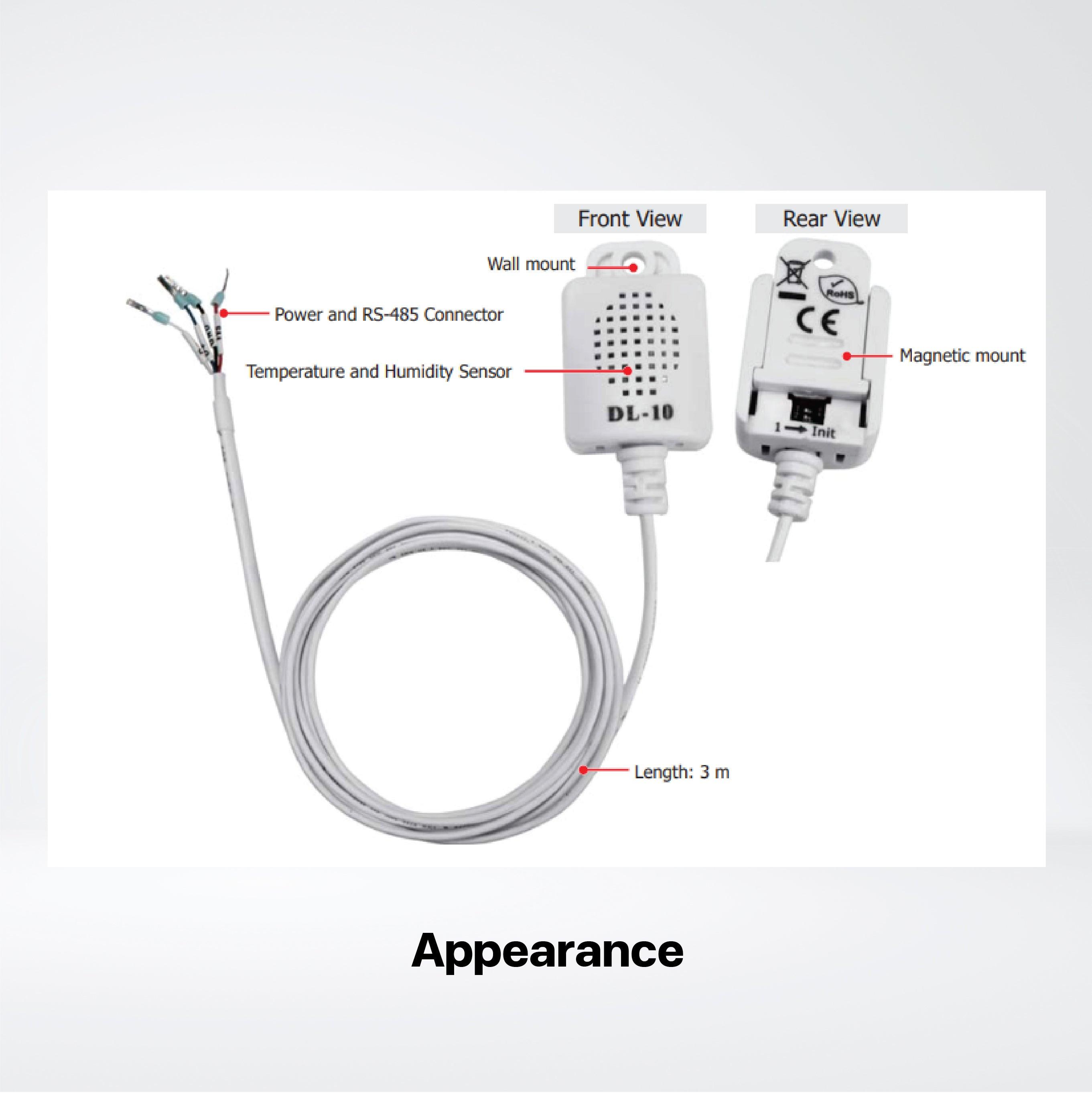 DL-10-BK Remote Temperature/Humidity/Dew Point Sensing Module (RS-485) - Riverplus