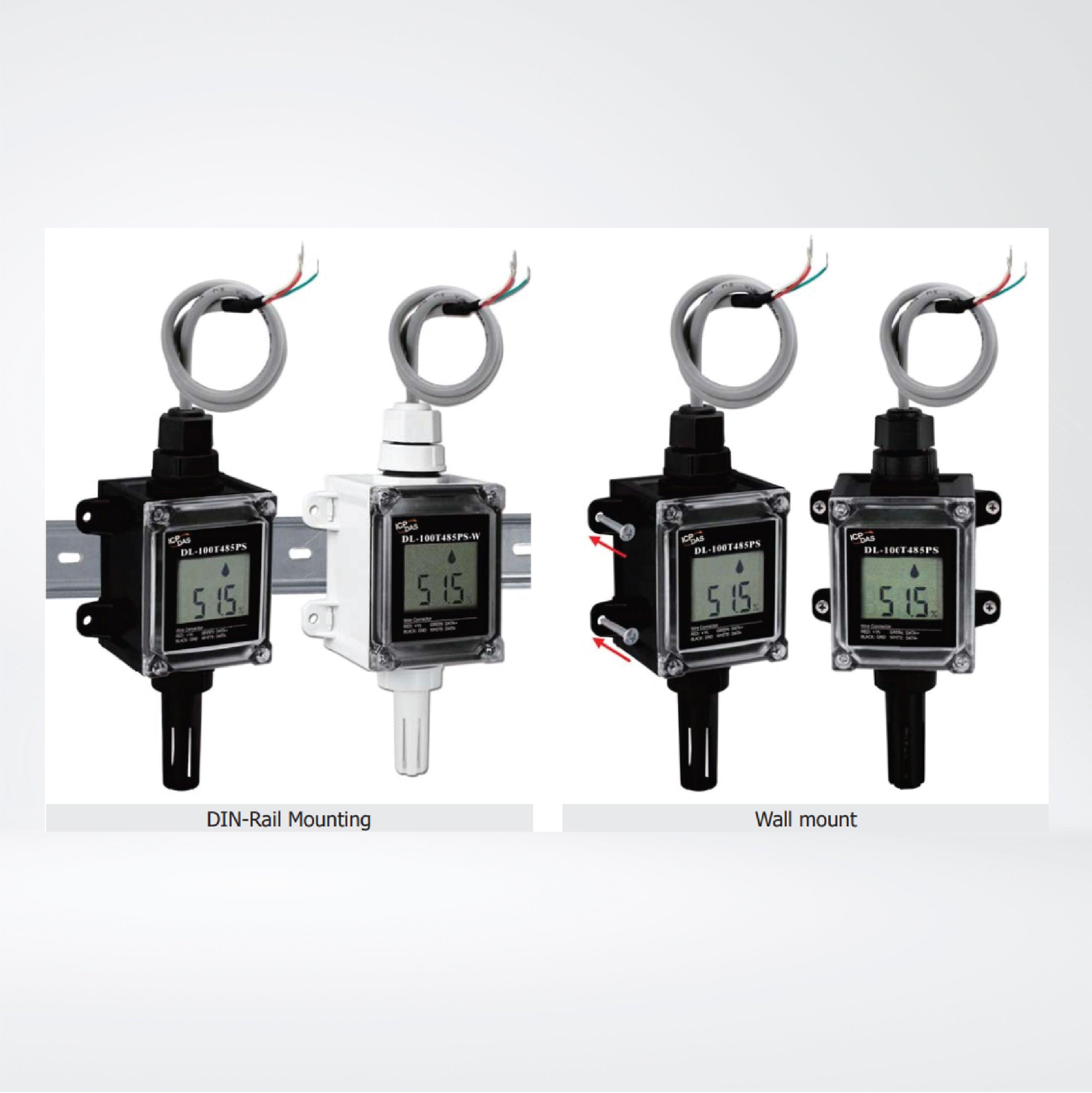 DL-100TM485PS-W IP66 Remote Temperature and Humidity Data Logger with LCD Display (High Accuracy, RS-485) - Riverplus