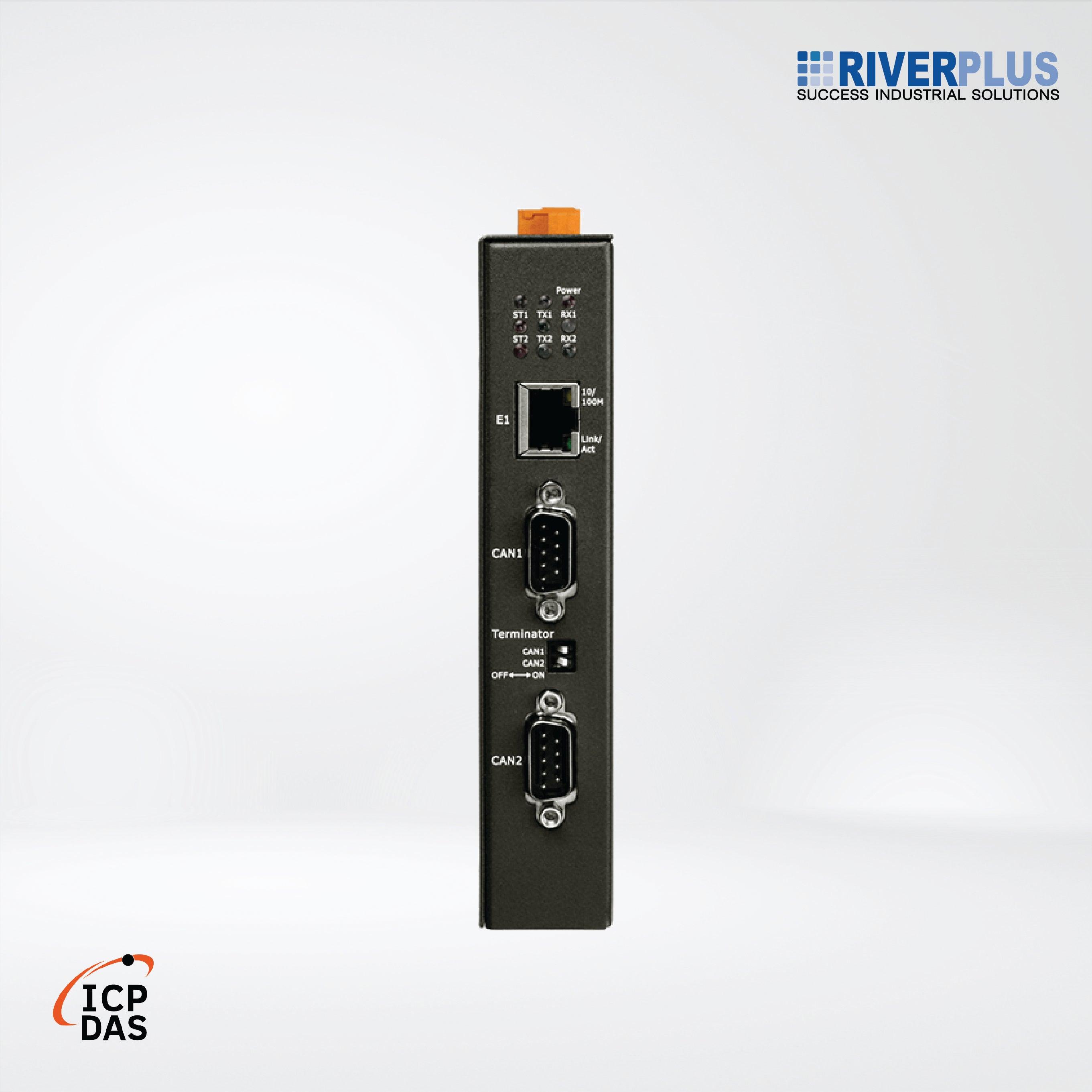 ECAN-240 Modbus to 2-port CAN Bus Gateway - Riverplus