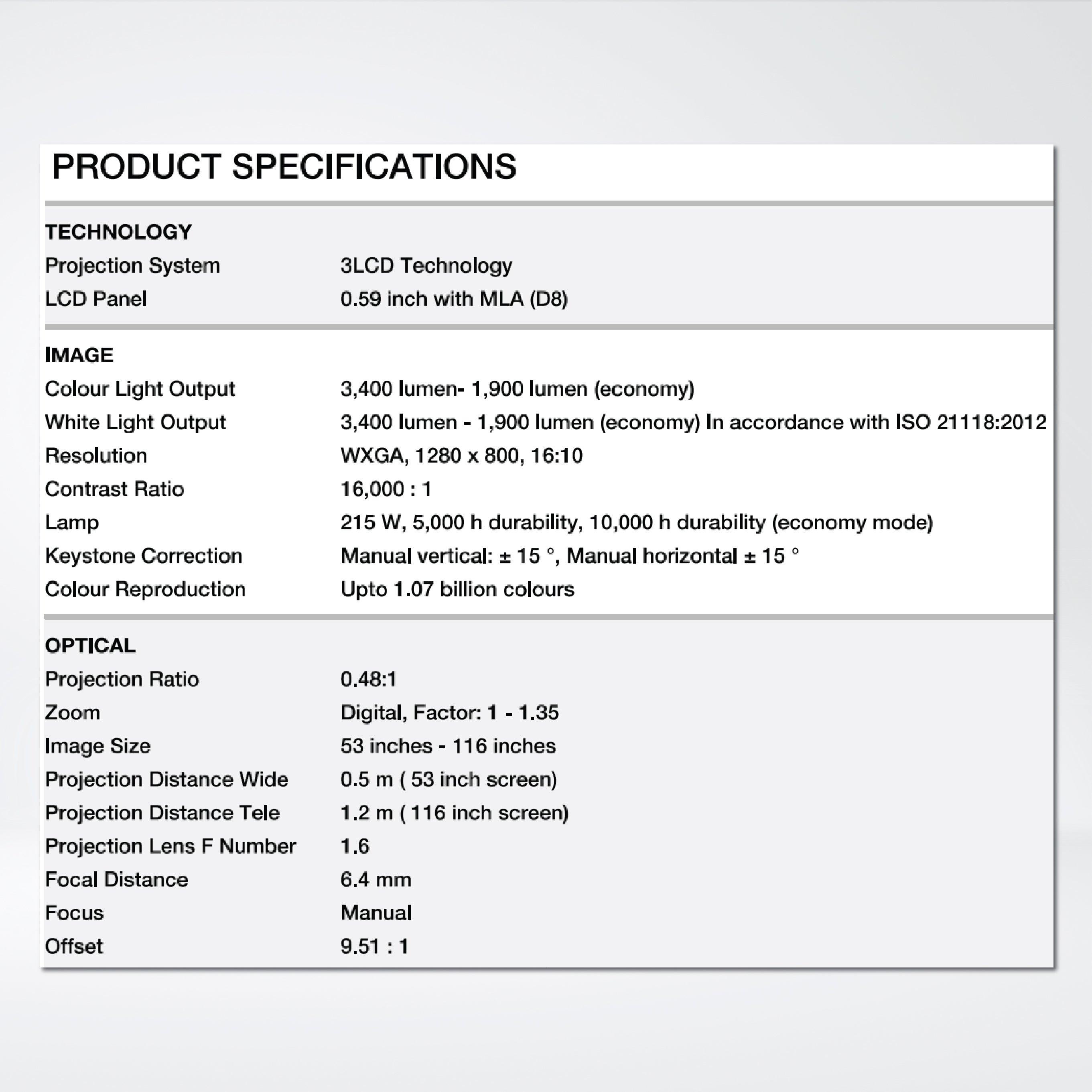 Epson EB-535W Short-Throw Projector - Riverplus