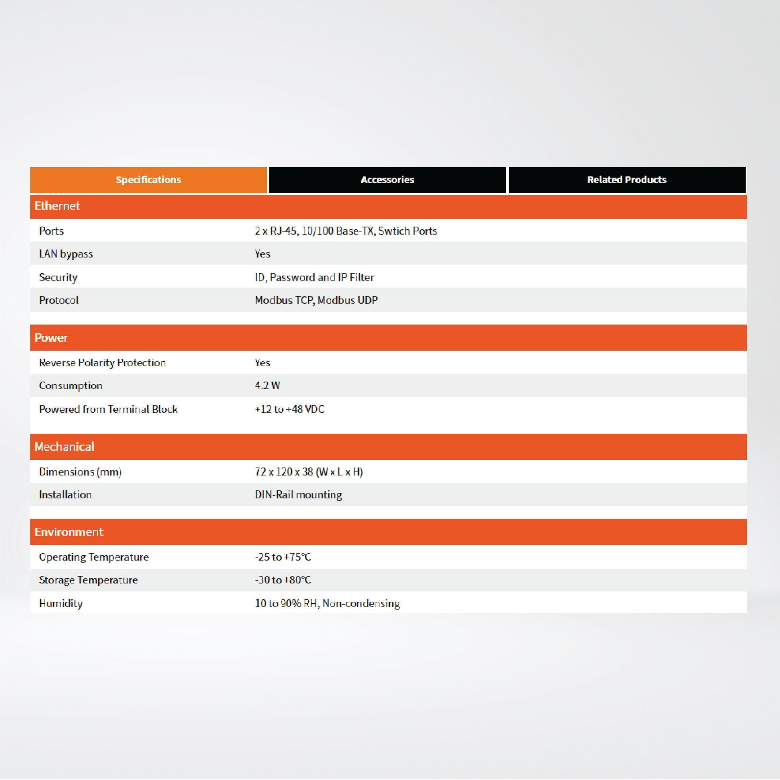 ET-7217 Ethernet I/O Module 2-port Ethernet Switch, 8-ch AI and 4-ch DO - Riverplus