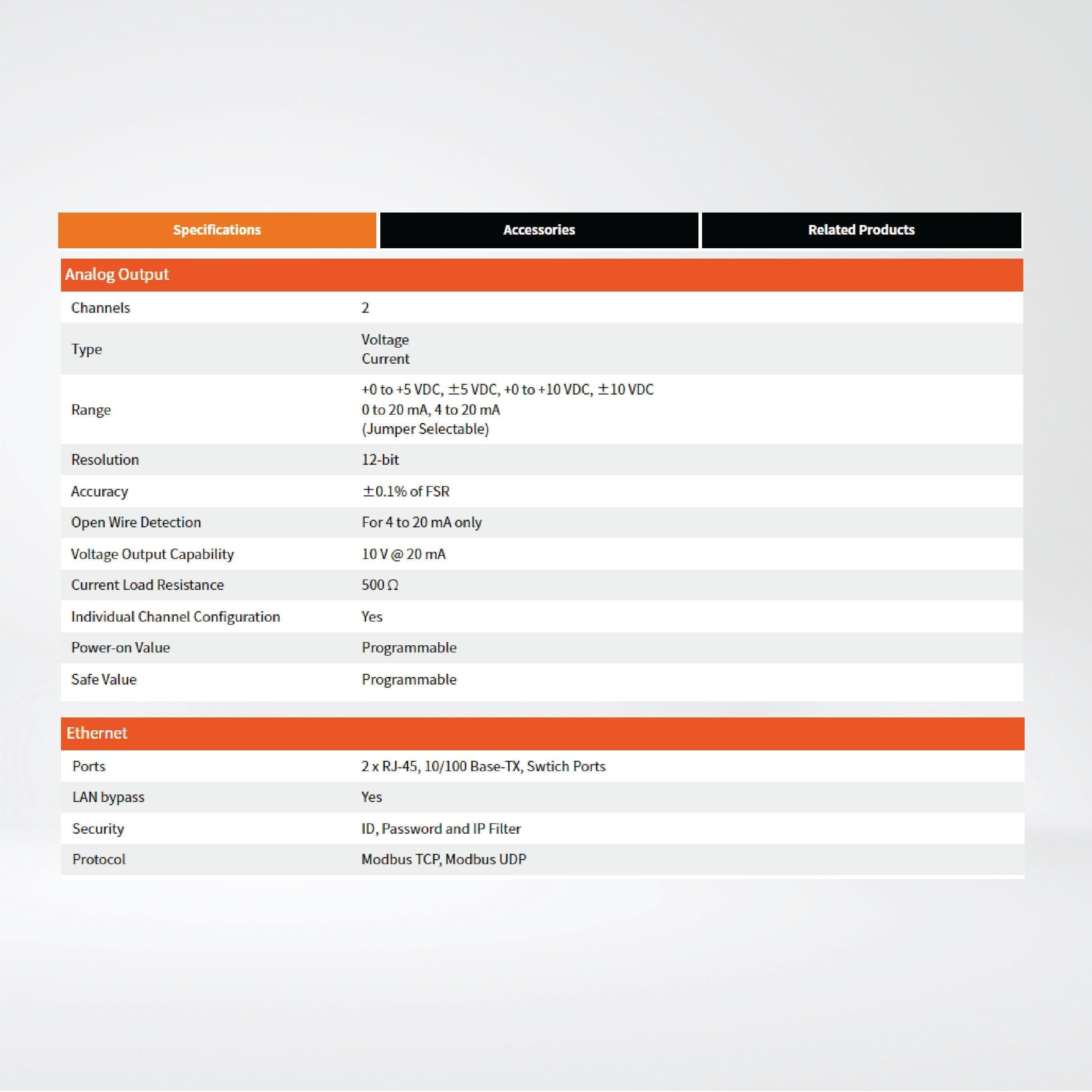 ET-7226 Ethernet I/O Module 6-ch AI, 2-ch AO, 2-ch DI and 2-ch DO - Riverplus