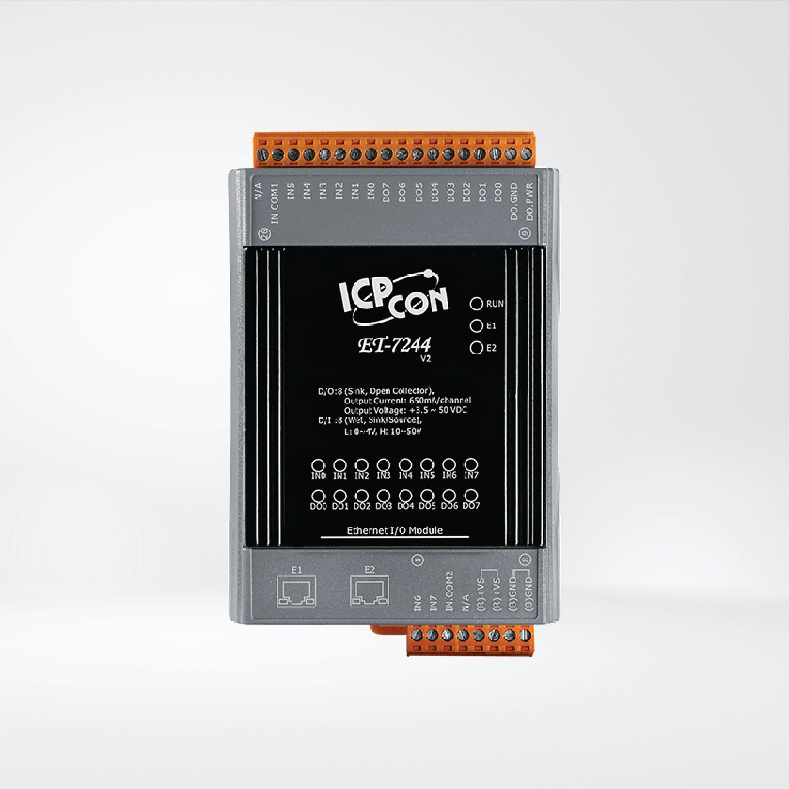 ET-7244 Ethernet I/O Module 8-ch DI and 8-ch DO - Riverplus