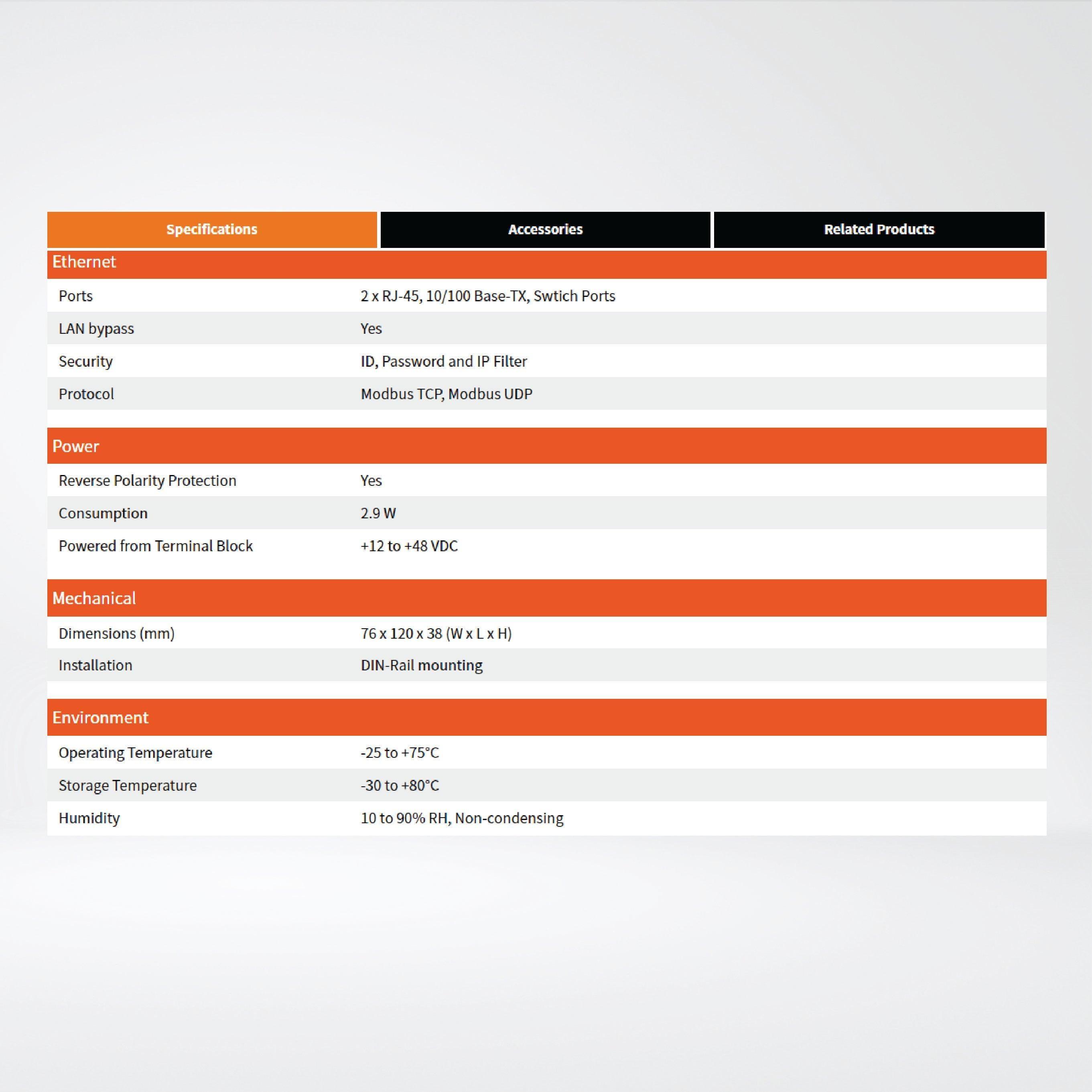 ET-7251 Ethernet I/O Module 2-port Ethernet Switch and 16-ch DI - Riverplus