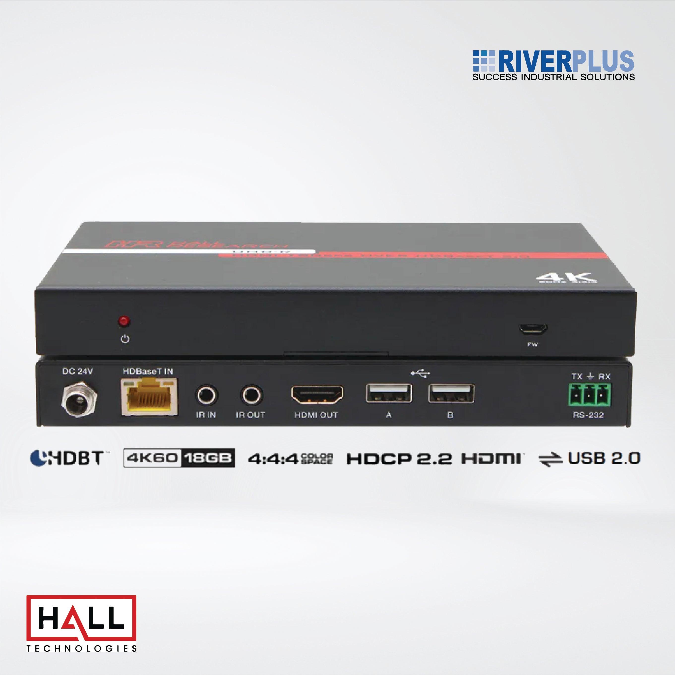 EX-4KU (Kit) USB & 4K HDMI with HDBaseT 2.0 Extension on a Single Gang Wall-Plate - Riverplus