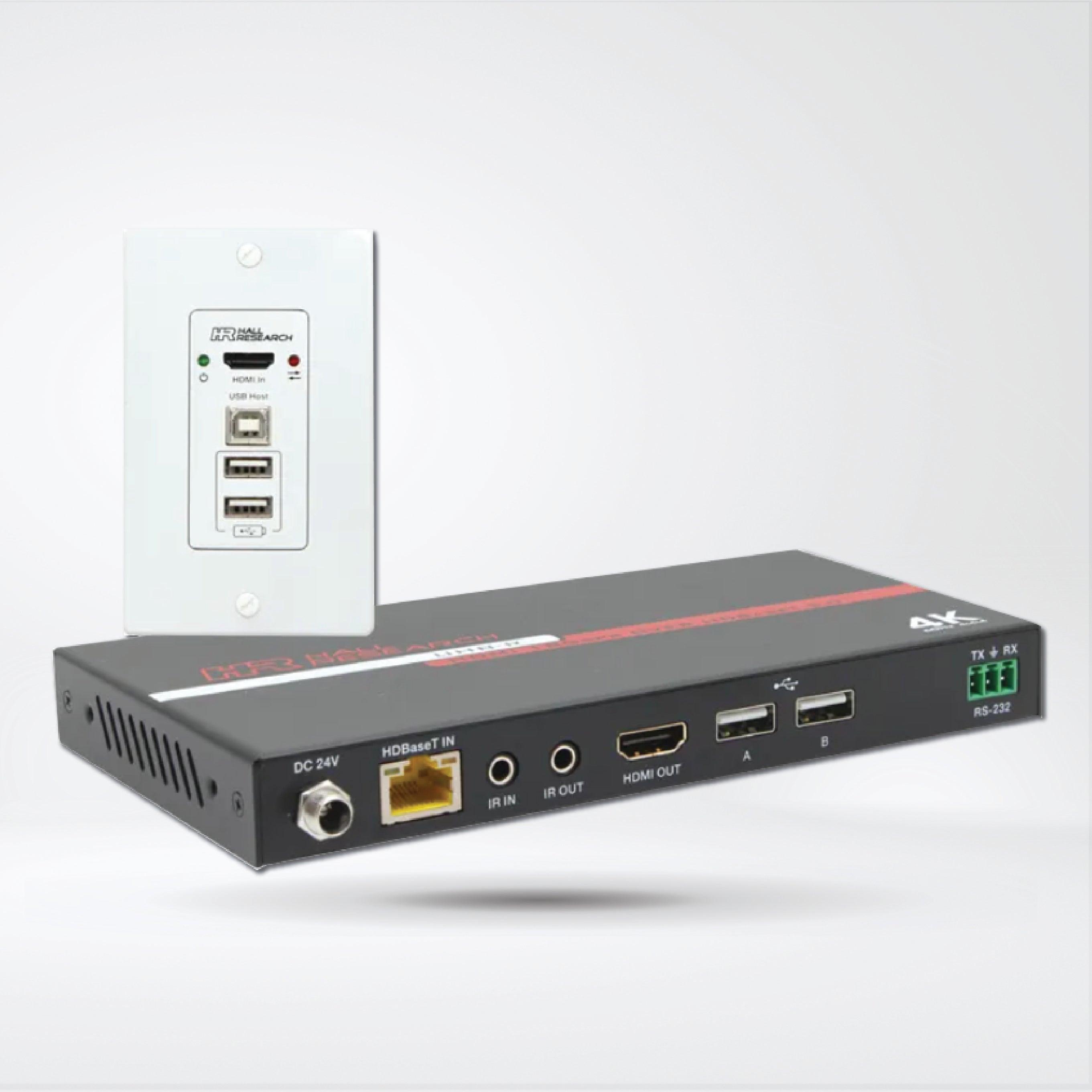 EX-4KU USB & 4K HDMI with HDBaseT 2.0 Extension on a Single Gang Wall-Plate - Riverplus