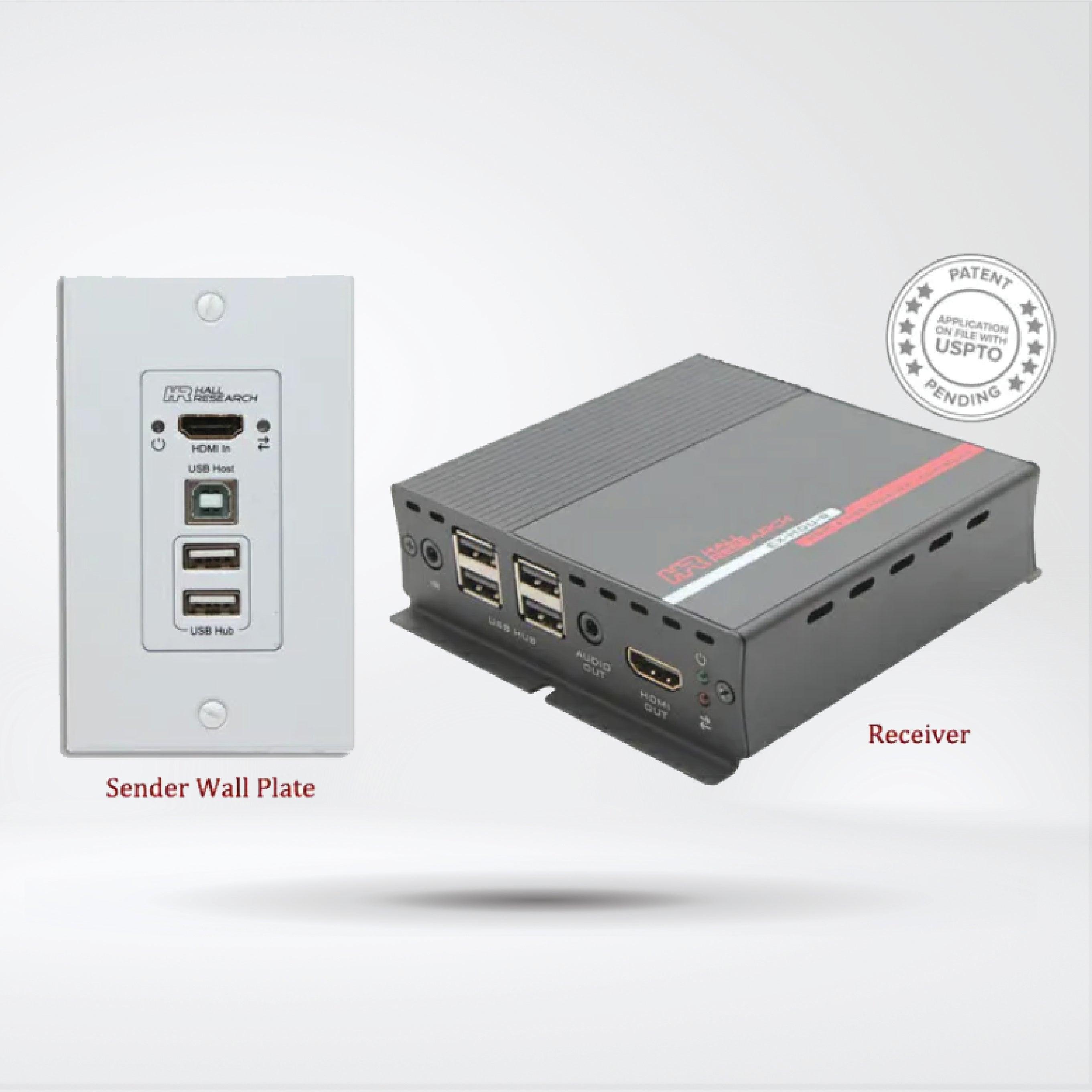 EX-HDU-IP HDMI and USB Extension on CAT6 with Audio, Integrated Control and IP - Riverplus