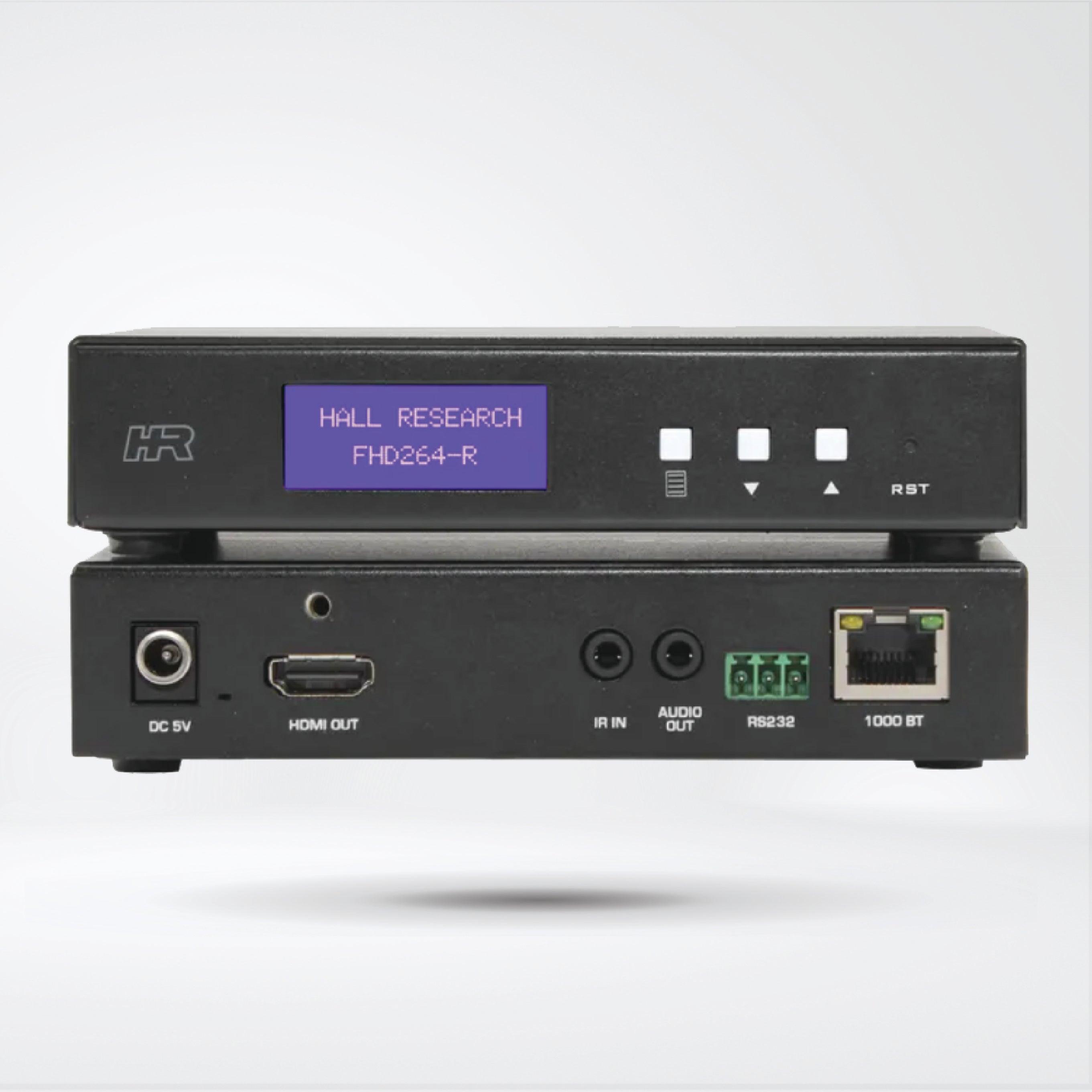 FHD264-R AV and control over IP Receiver with Extracted Audio, RS232 over IP & IR - Riverplus