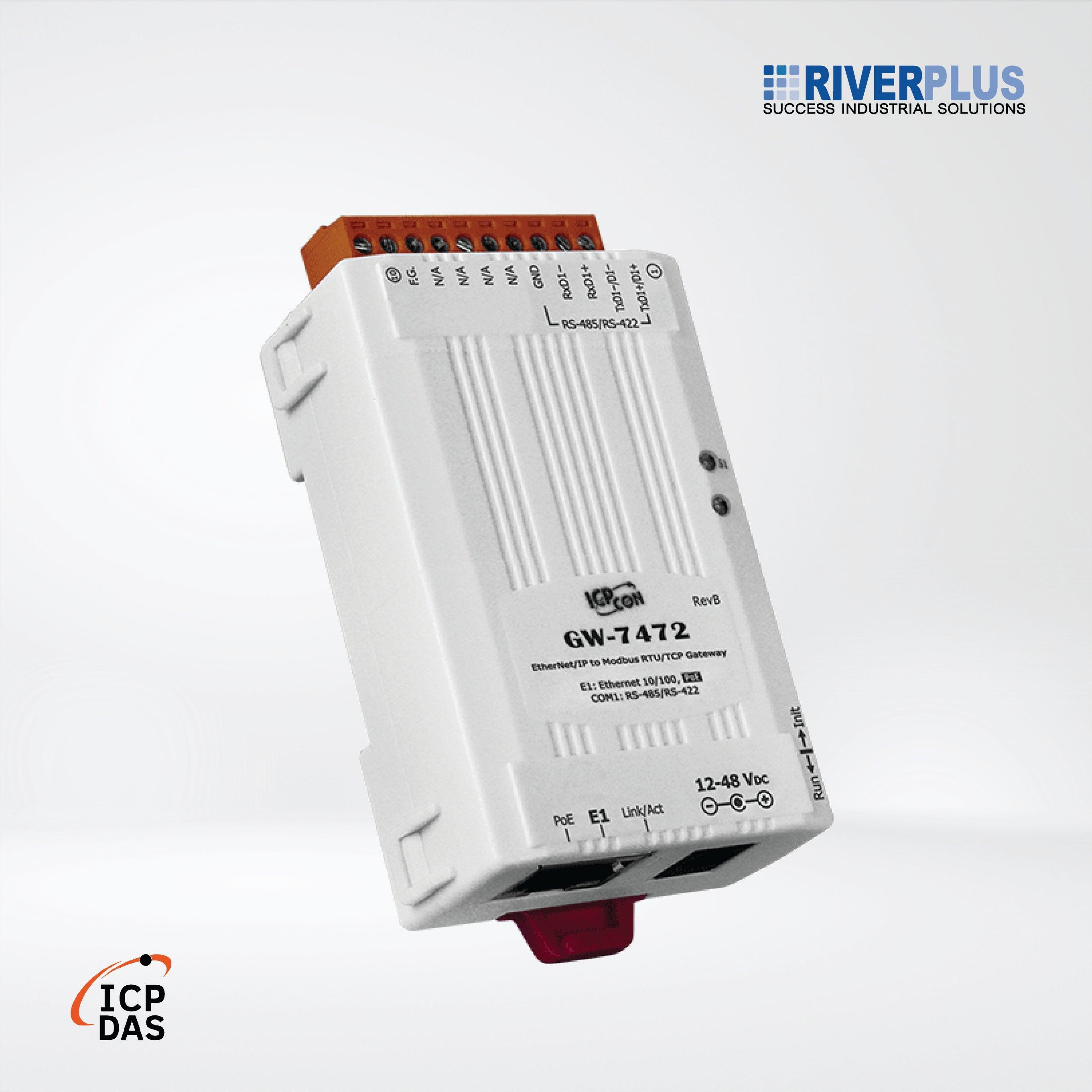 GW-7472 EtherNet/IP to Modbus RTU/TCP Gateway - Riverplus