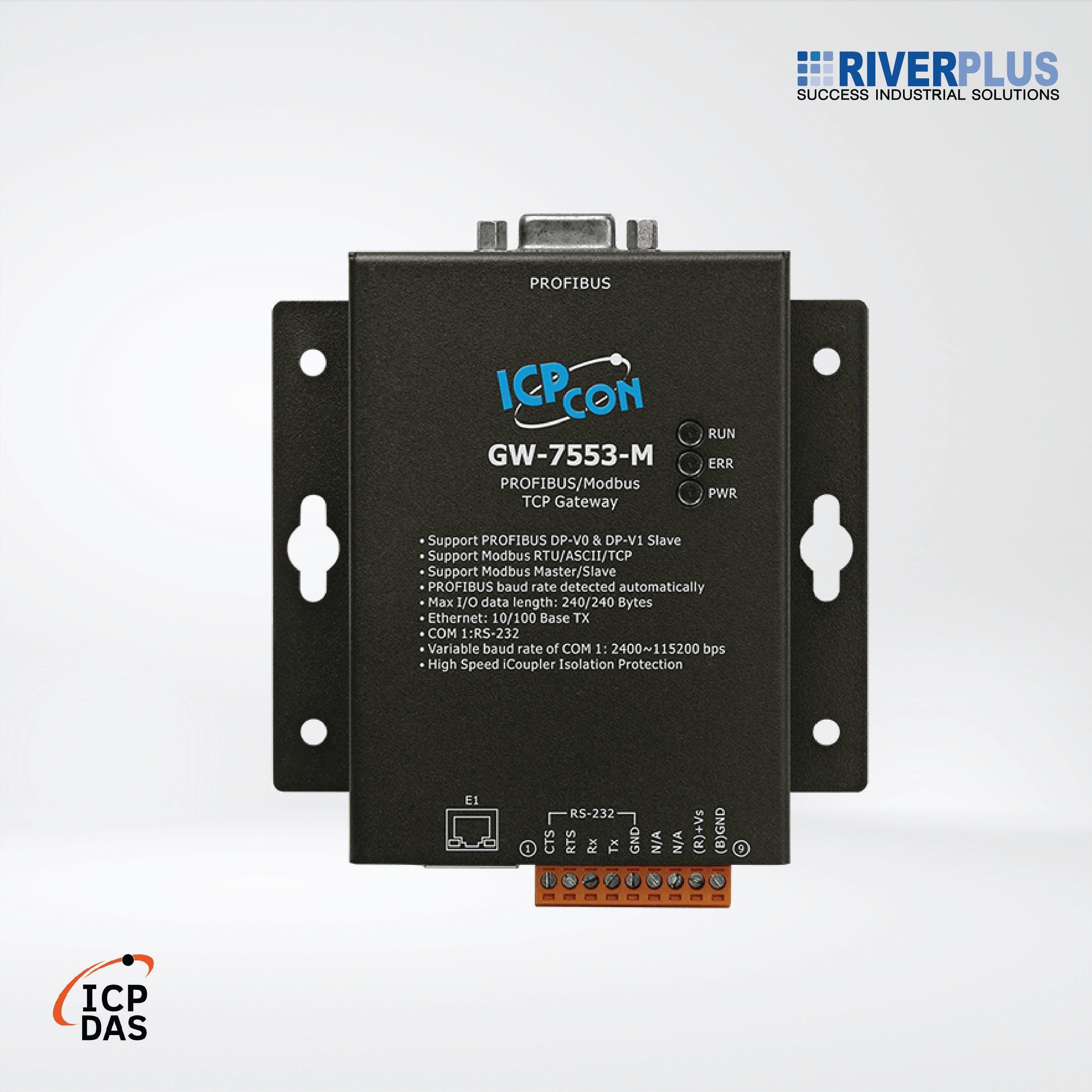 GW-7553-M PROFIBUS to Modbus TCP Gateway - Riverplus