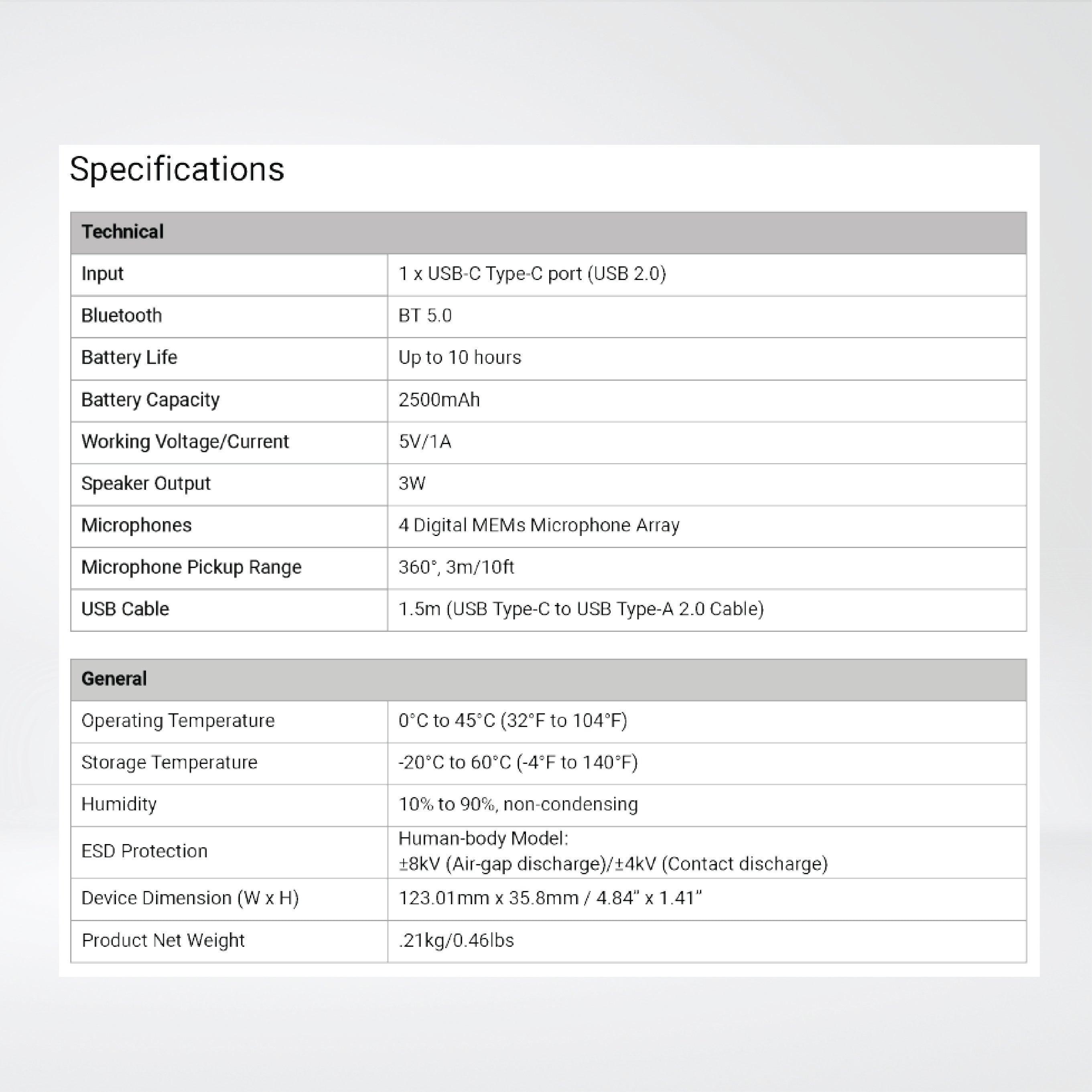 HT-SATELLITE-BT Portable USB and Bluetooth Conference Speakerphone - Riverplus