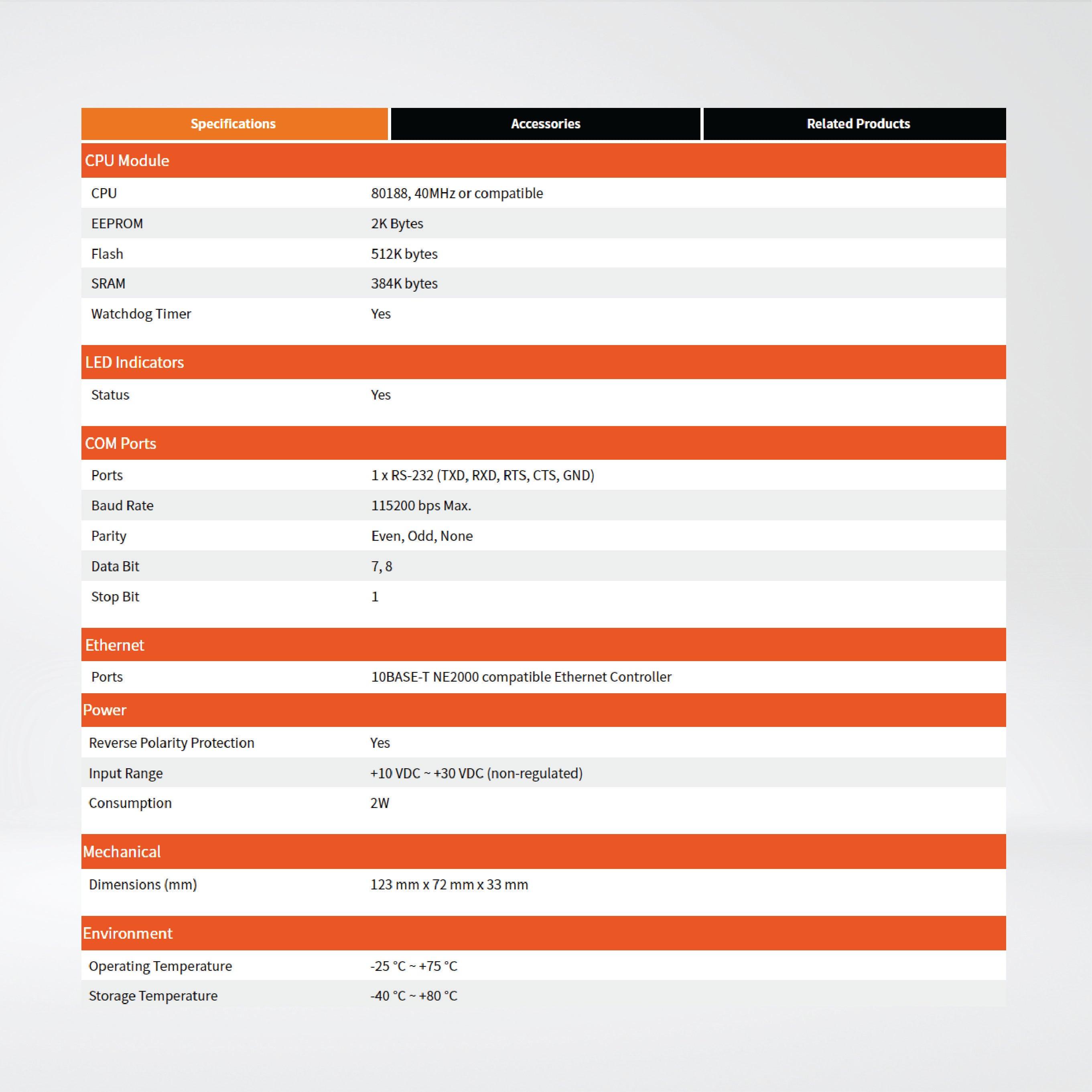 I-7188E1 Programmable Ethernet to 1x RS-232 port converter - Riverplus