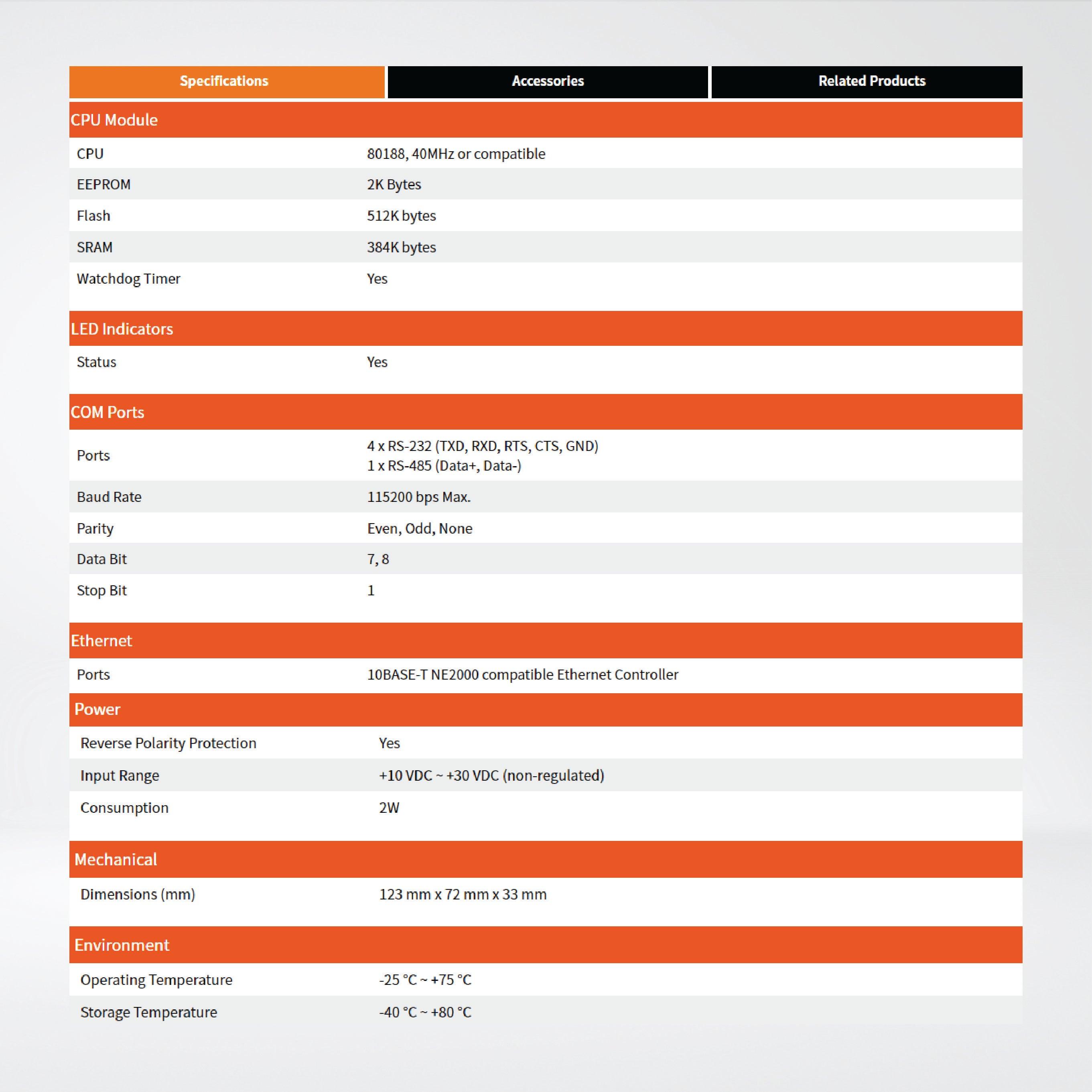I-7188E5 Programmable Ethernet to 5x serial ports converter (4x RS-232, 1x RS-485) - Riverplus