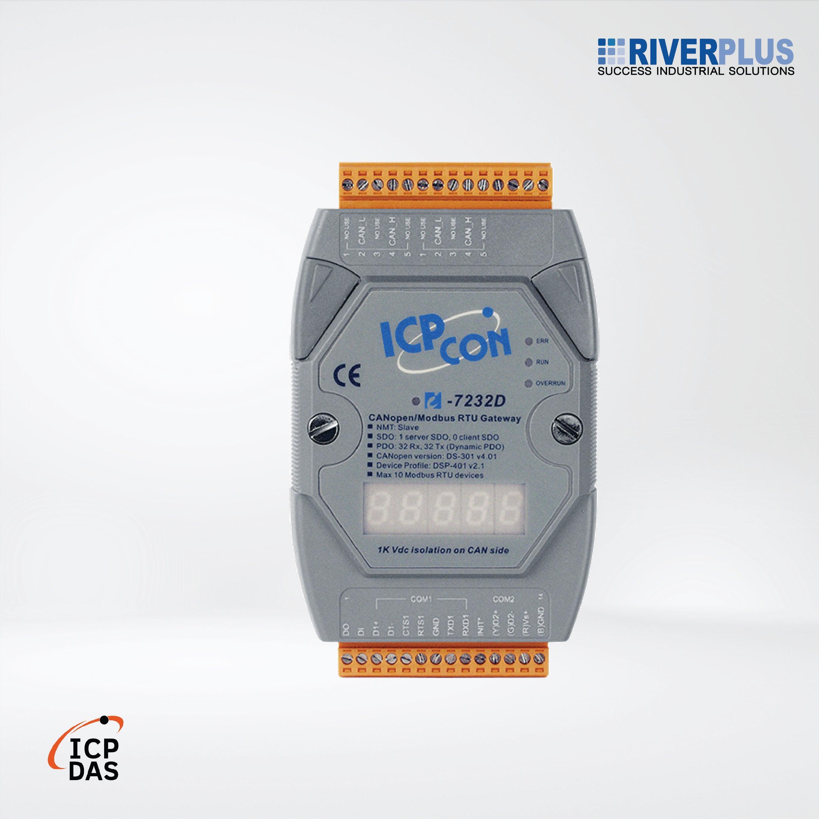 I-7232D-G CANopen Slave / Modbus RTU Master Gateway - Riverplus