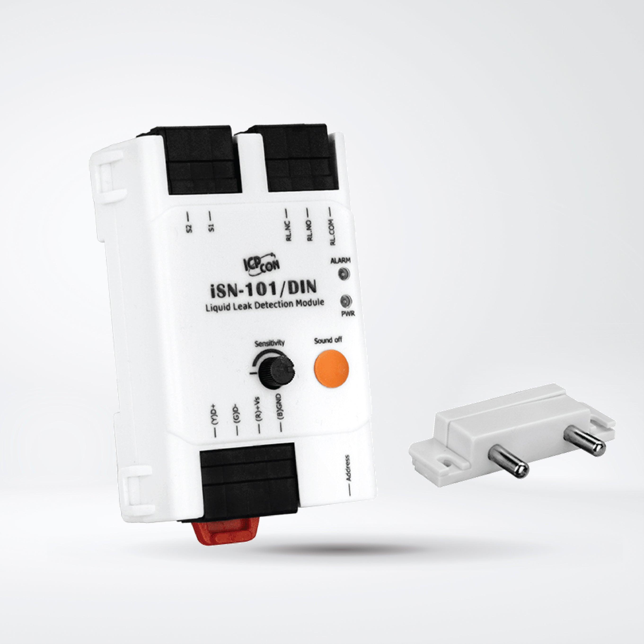 iSN-101/S3/DIN 1-channel Liquid Leak Detection Module with a proble - Riverplus