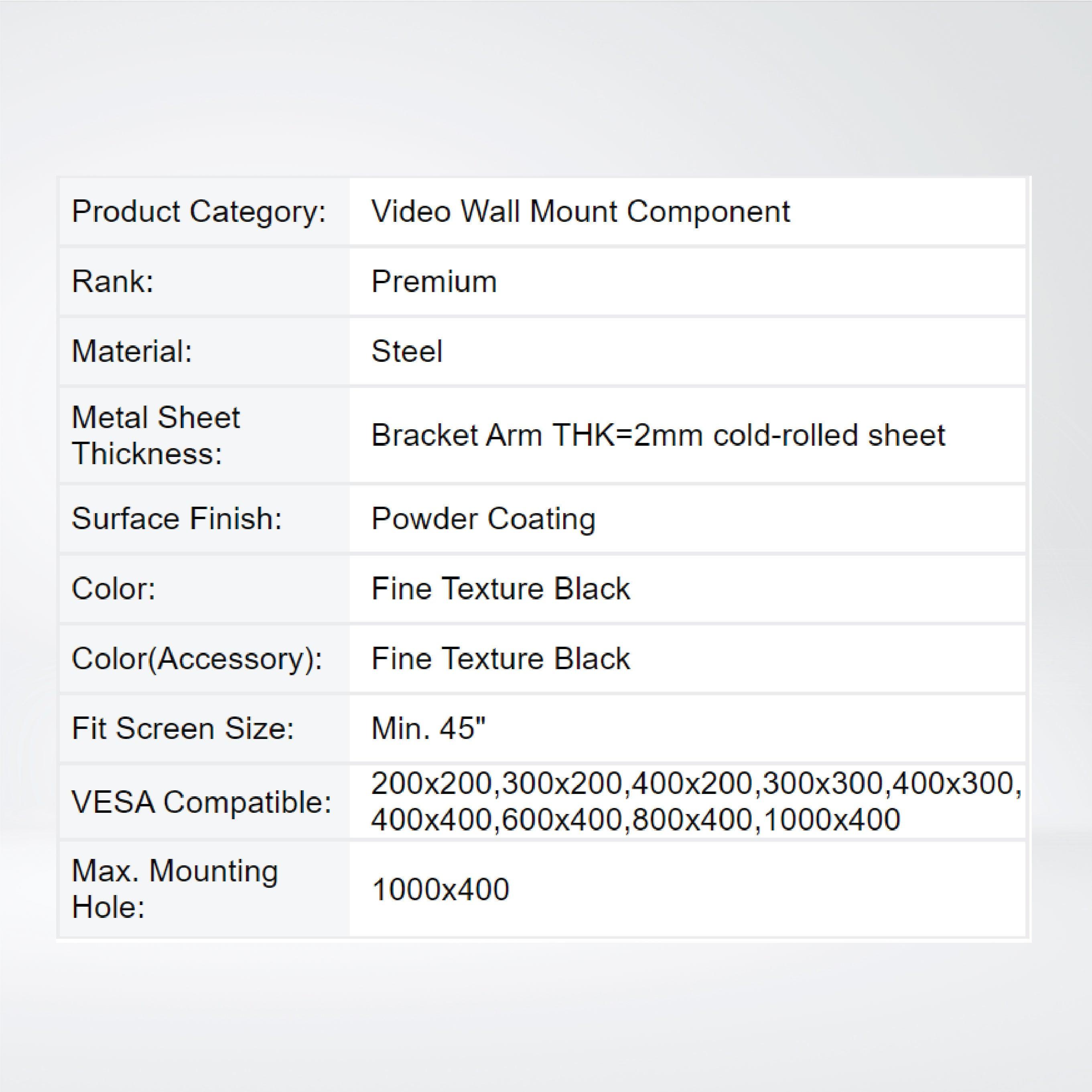 LVW06-ARM VIDEO WALL MOUNT ARM - Riverplus
