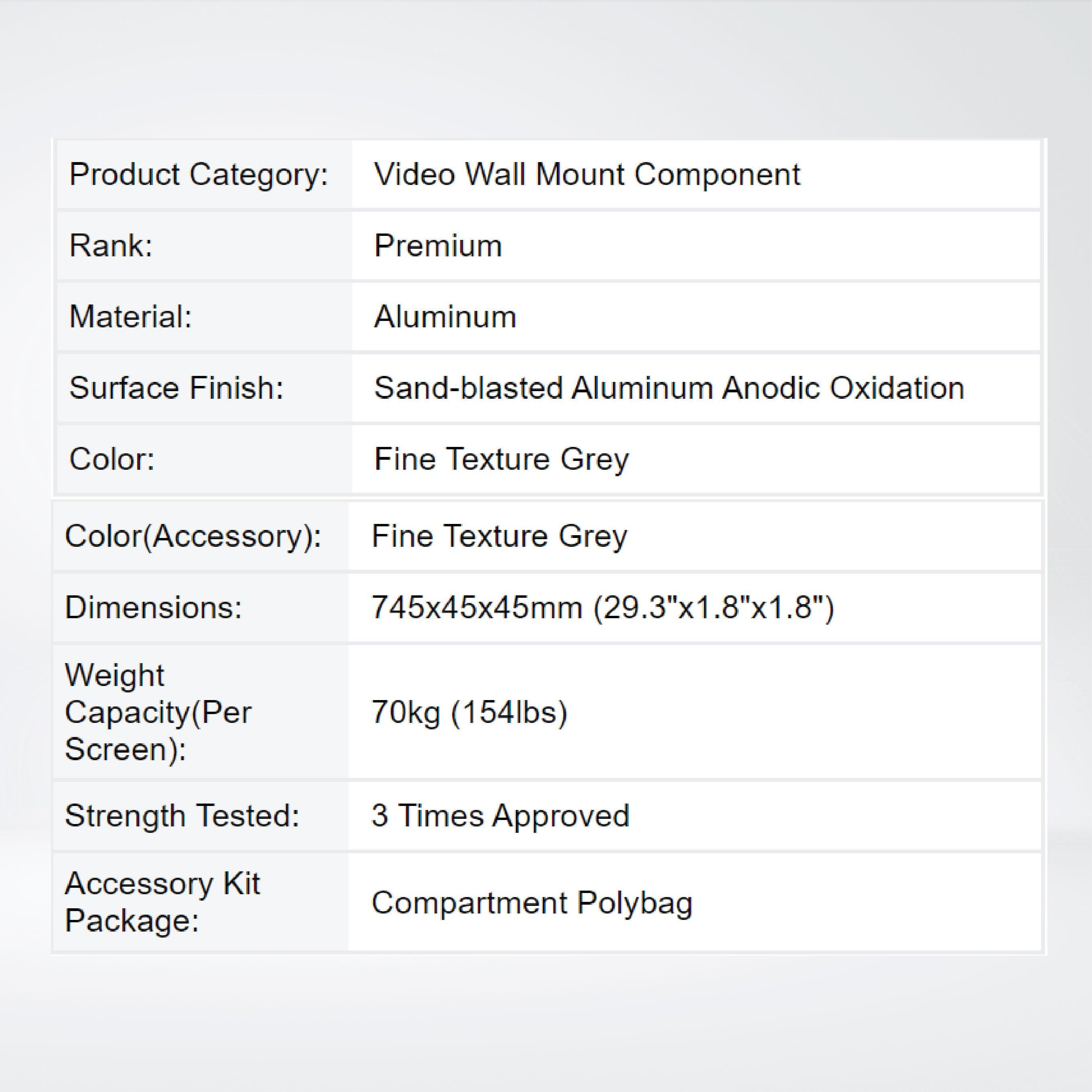 LVW06-COLUMN75 VIDEO WALL MOUNT COLUMN - Riverplus