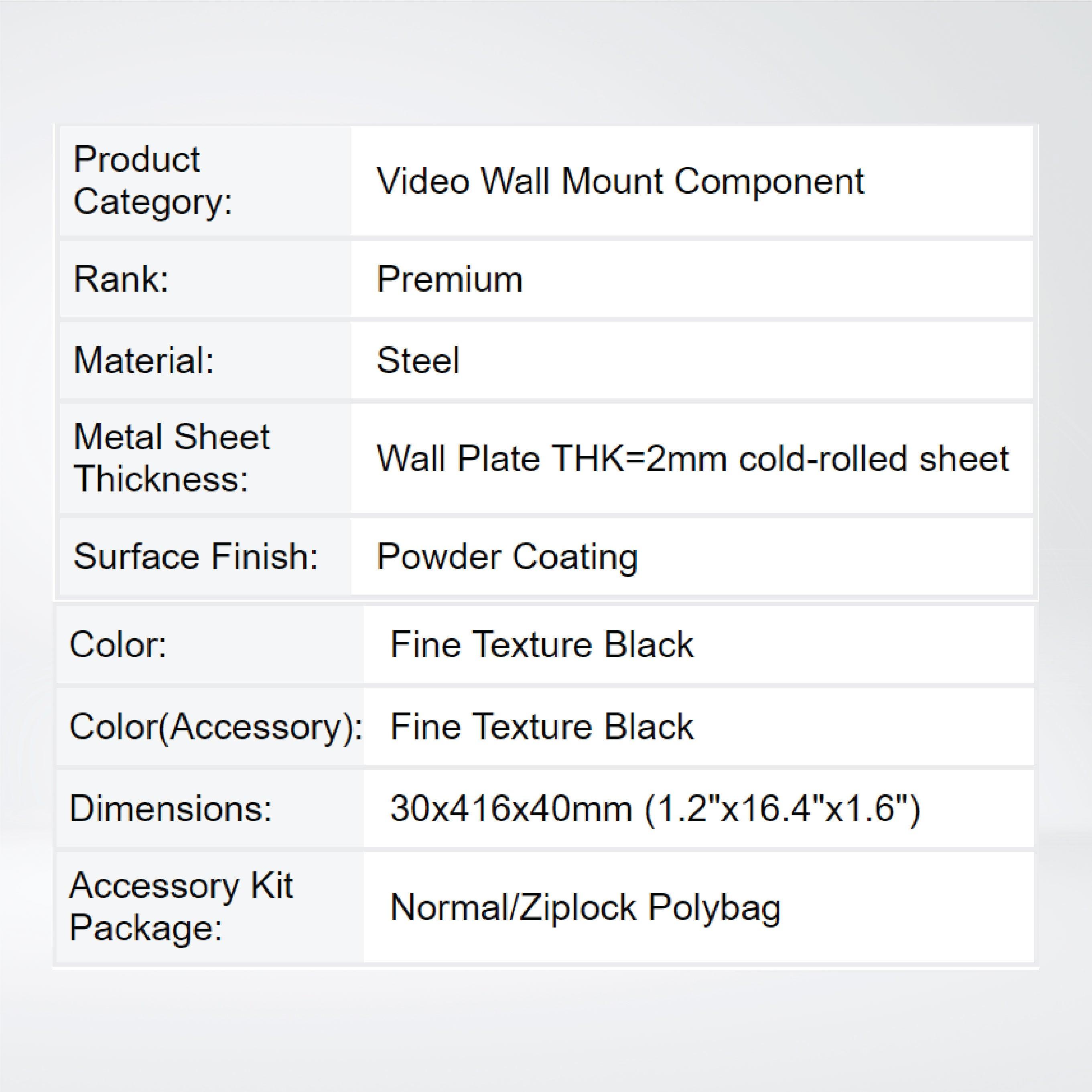LVW06-EDGE VIDEO WALL MOUNT EDGE - Riverplus