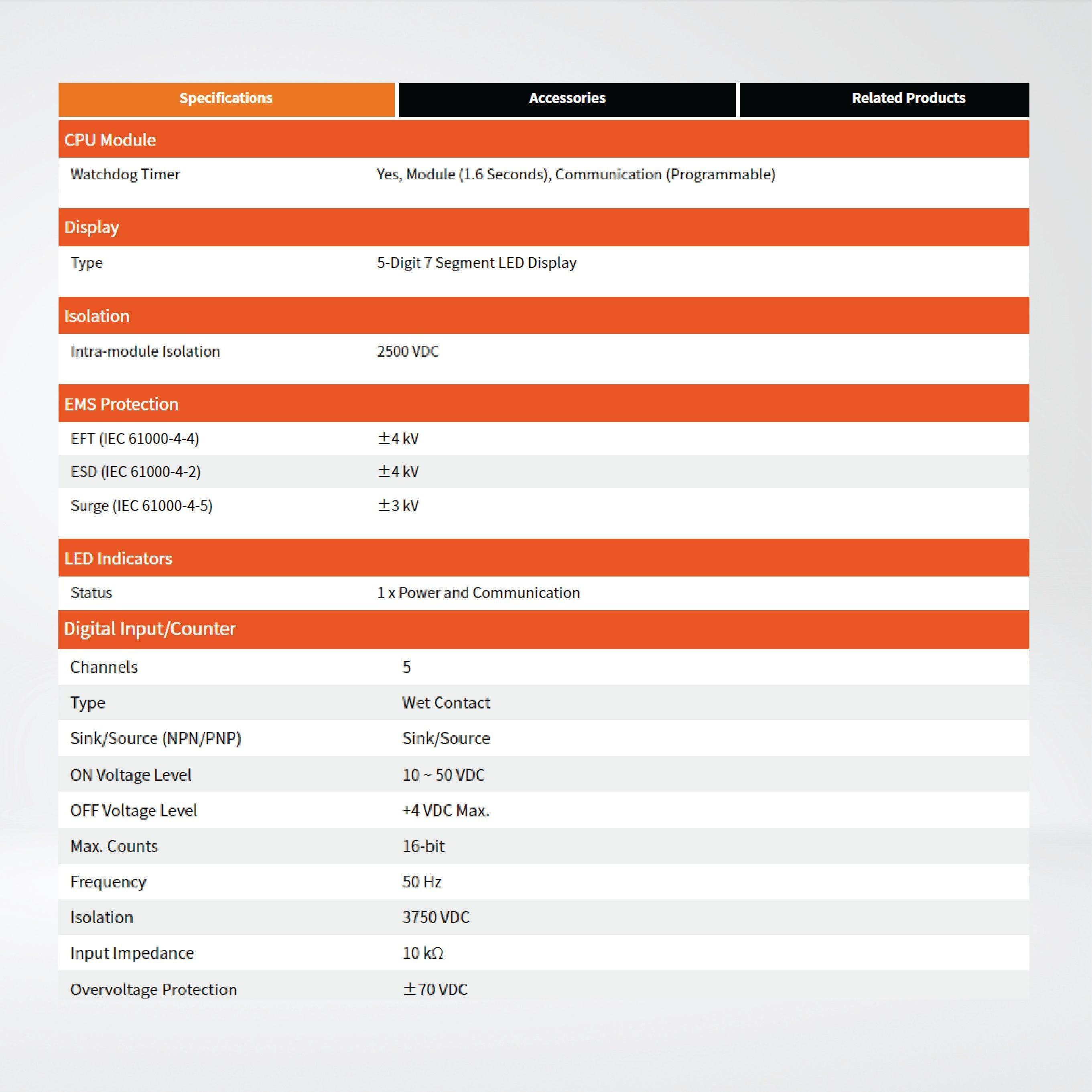 M-7002-G 4-ch AI, 5-ch DI and 4-ch Relay Module - Riverplus