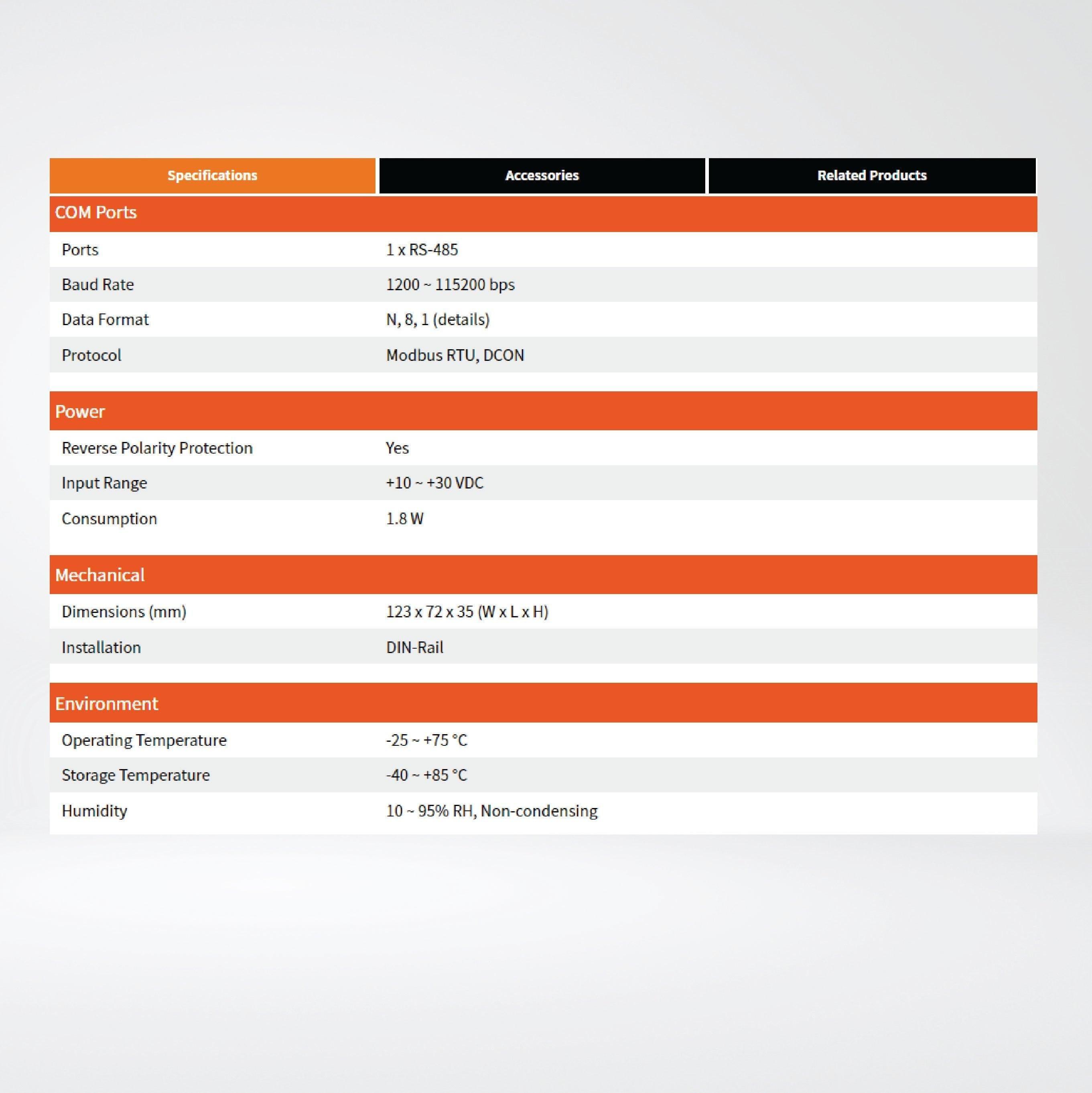 M-7002-G 4-ch AI, 5-ch DI and 4-ch Relay Module - Riverplus