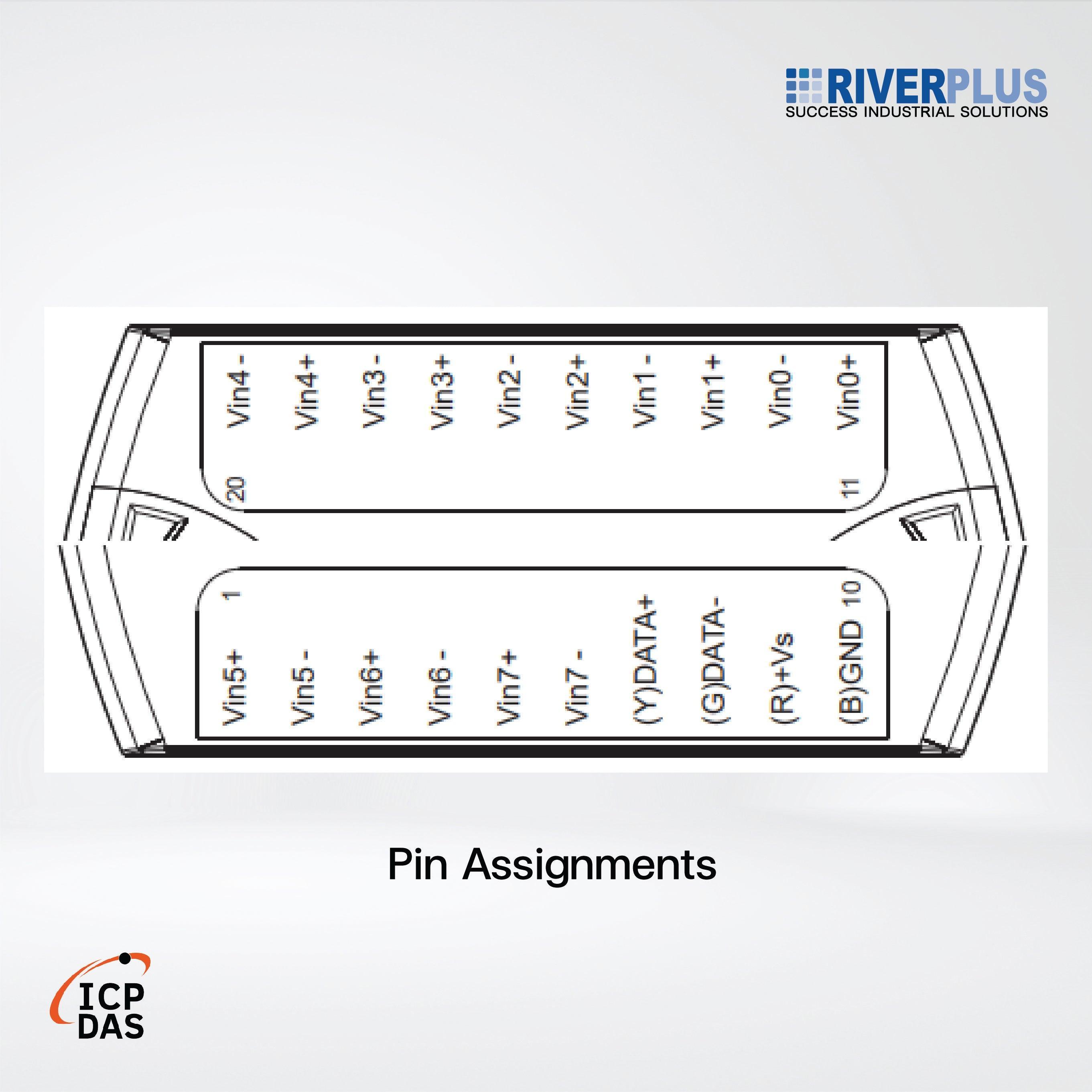 M-7018-G 8-ch Thermocouple Input Module - Riverplus