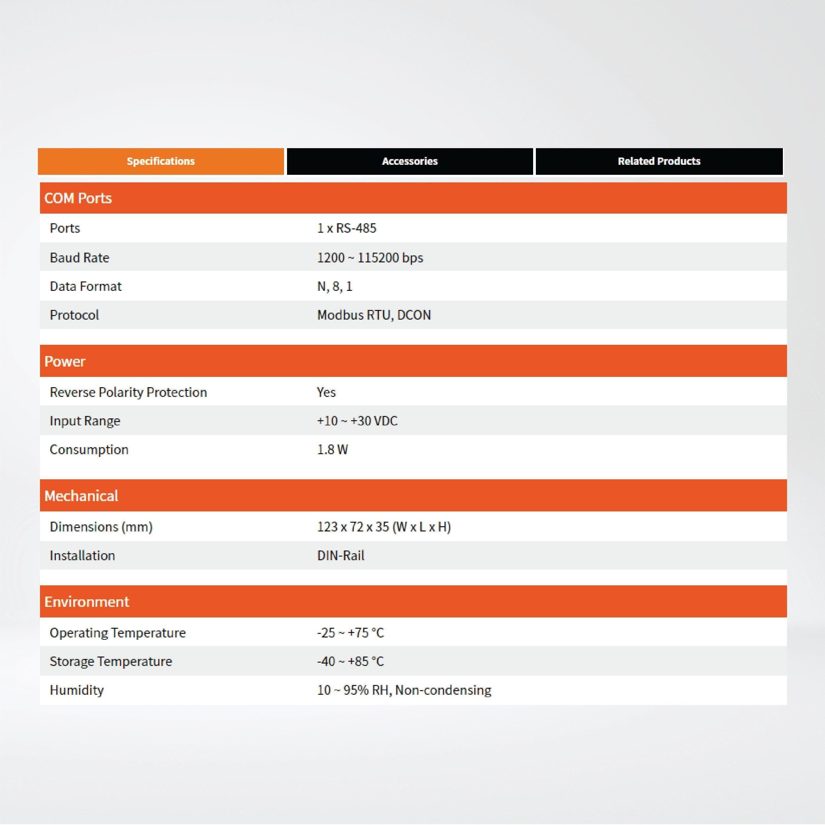 M-7026-G 6-ch AI, 2-ch AO, 3-ch DI and 3-ch DO Module - Riverplus