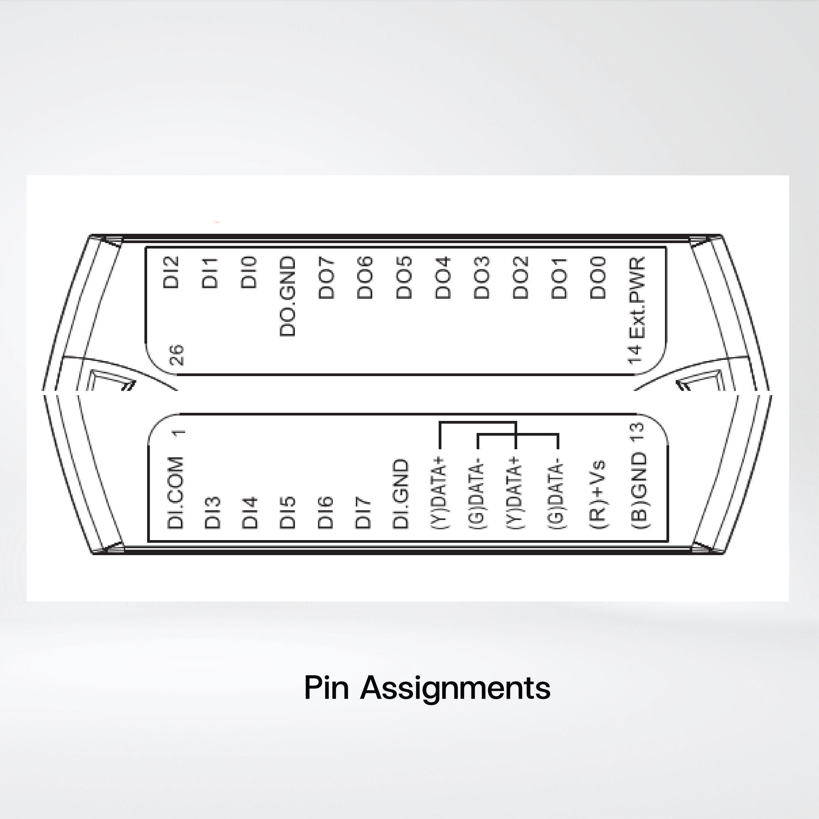 M-7055-NPN-G 8-ch Isolated (Dry, Wet) DI and 8-ch Isolated DO Module - Riverplus