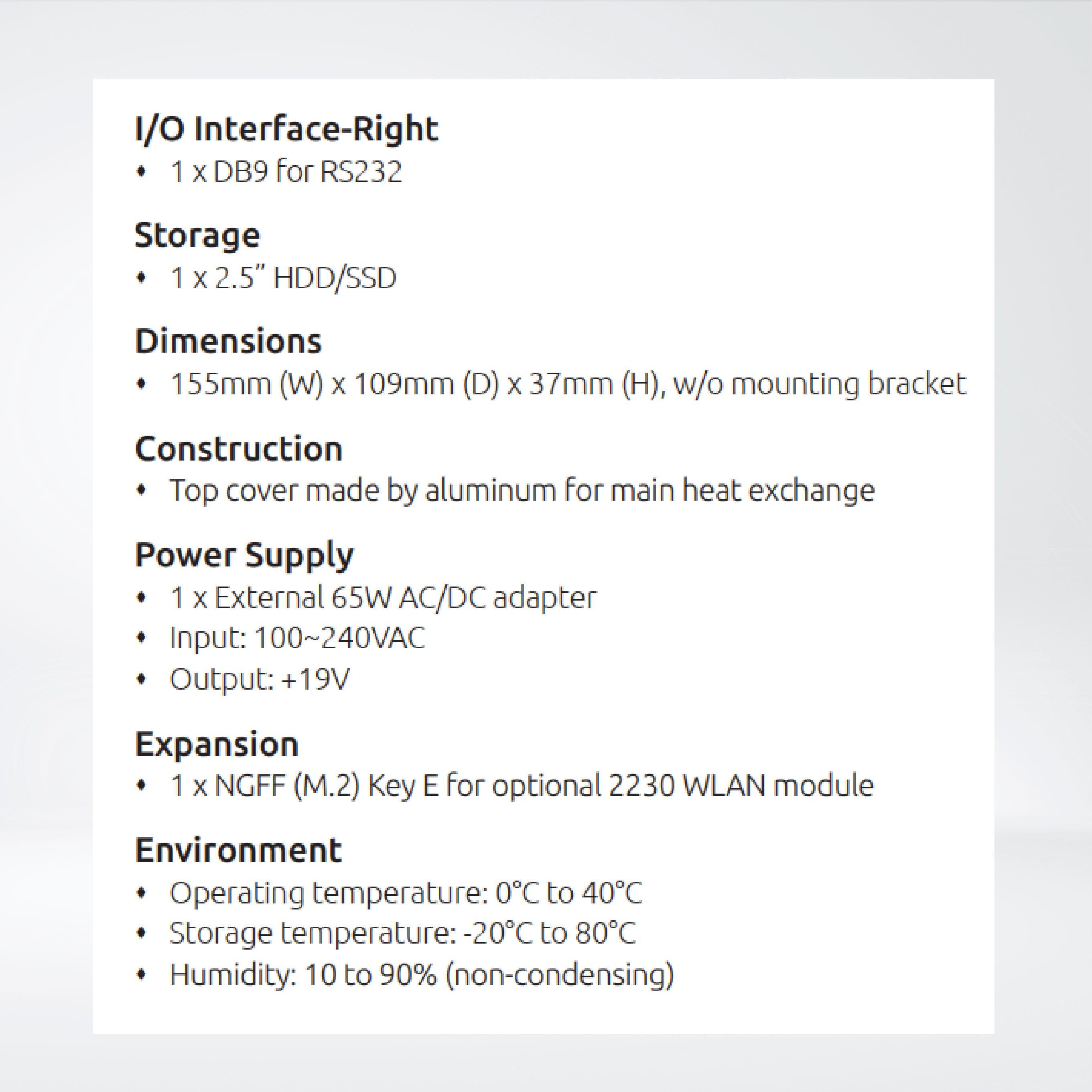 NDIS B318-S13 Fanless Embedded Computer Powered by Intel® Core™ i3-6100U SoC Processor - Riverplus